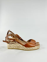 Bianca Buccheri Burnt Caramel Studded Espadrilles - EU38