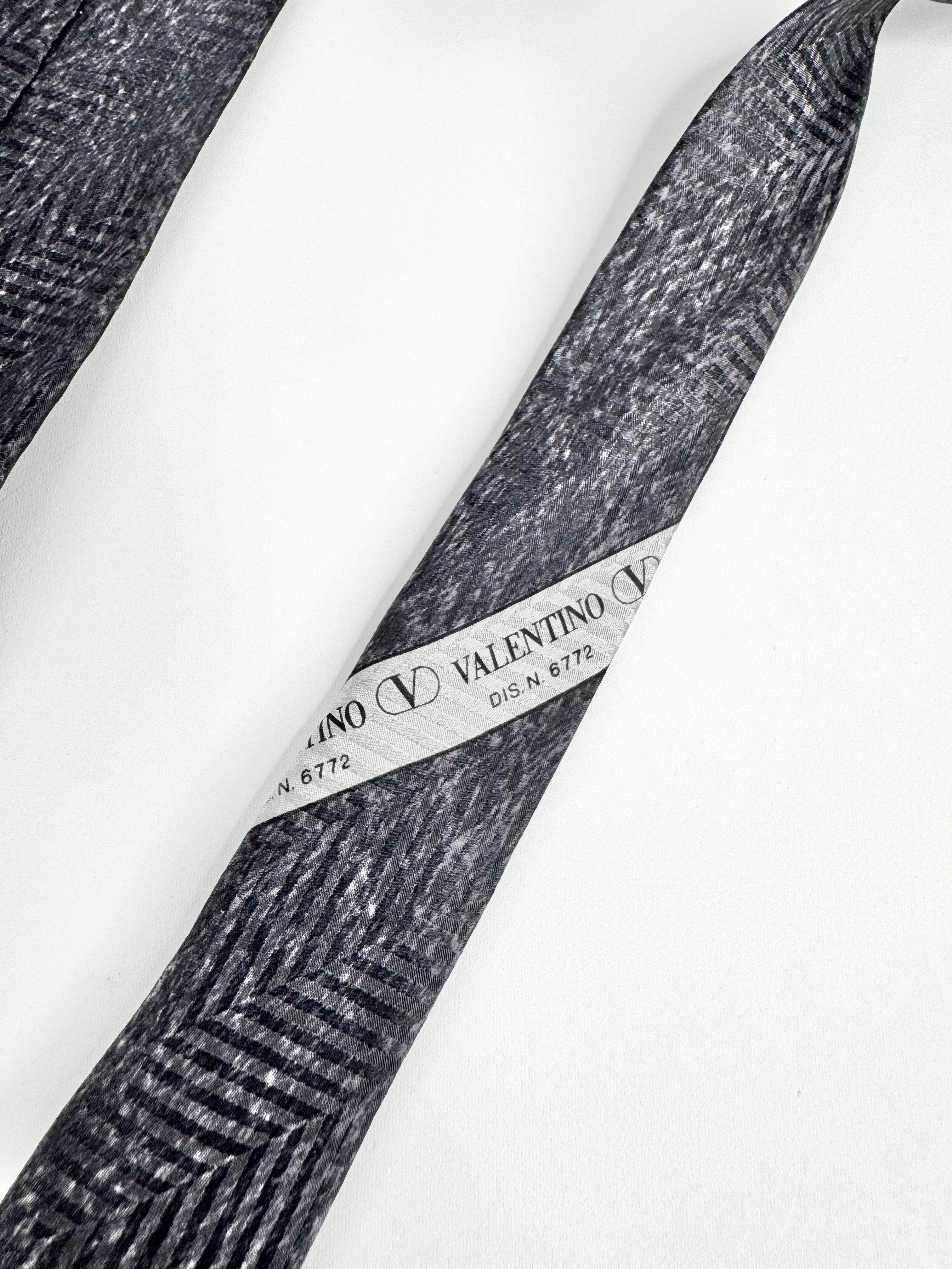 Valentino Cravatte Violet & Grey Silk Tie