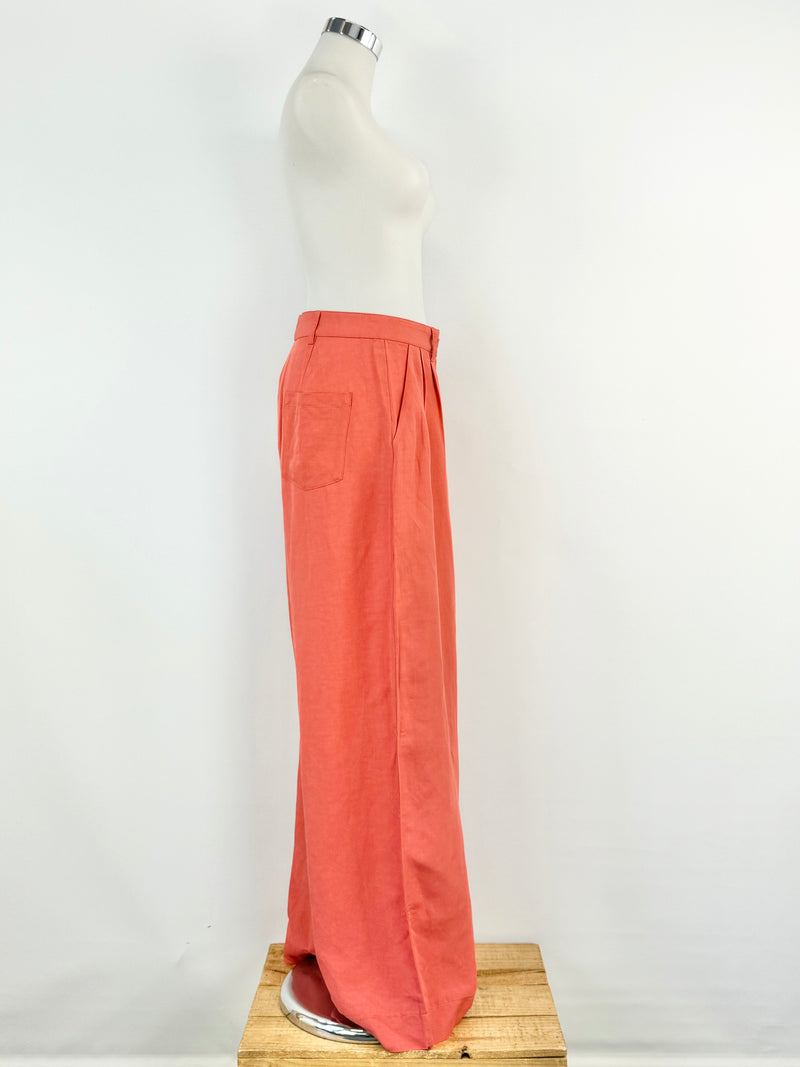 August 'Spencer' Wide Leg Persimmon Slacks - NWT - AU8