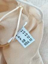 Alberta Ferretti Sandy Beige Linen Layered Strap Dress - AU8/10