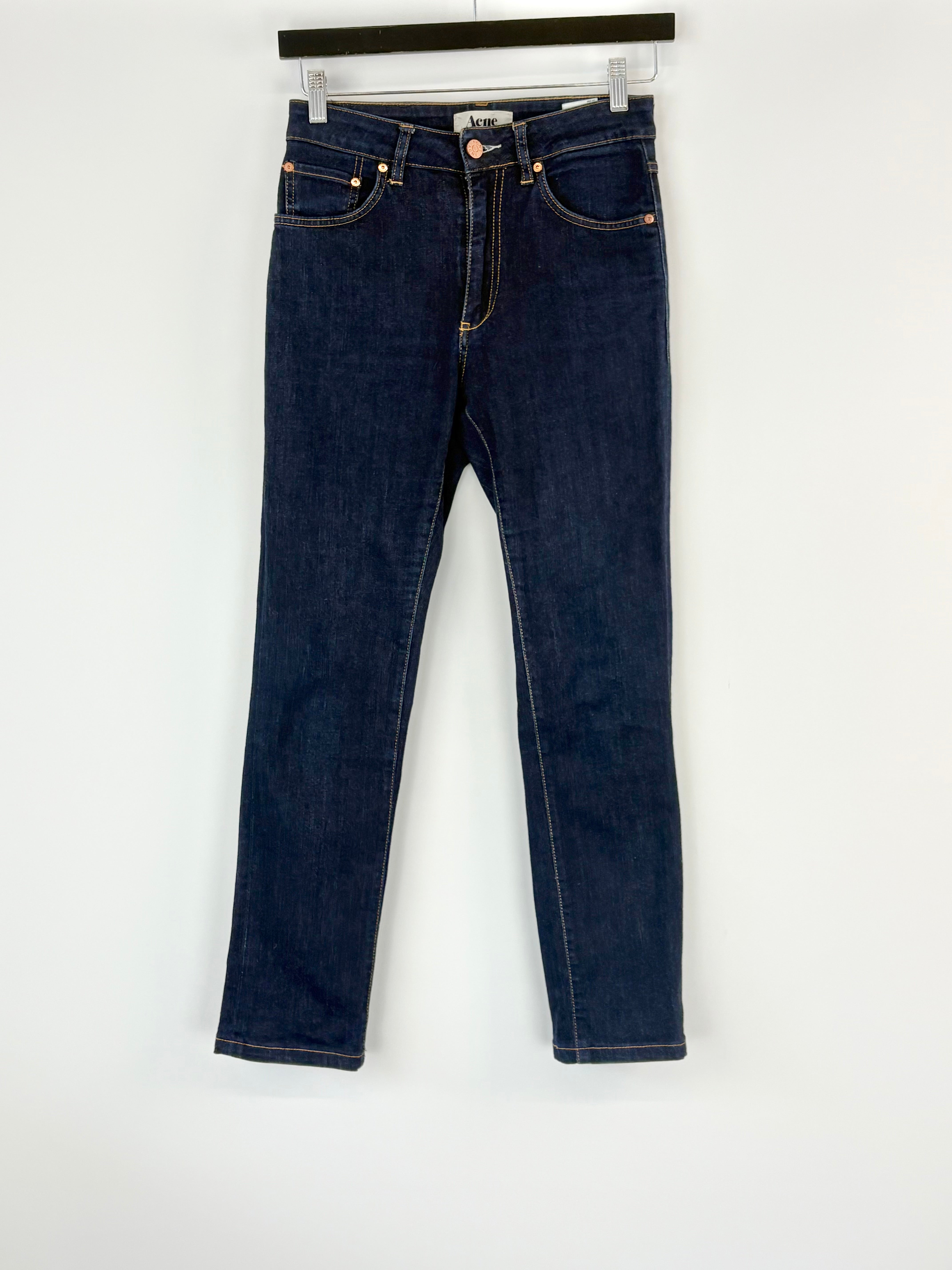Acne Indigo 'Needle Raw' Skinny-Fit Denim Jeans - W28