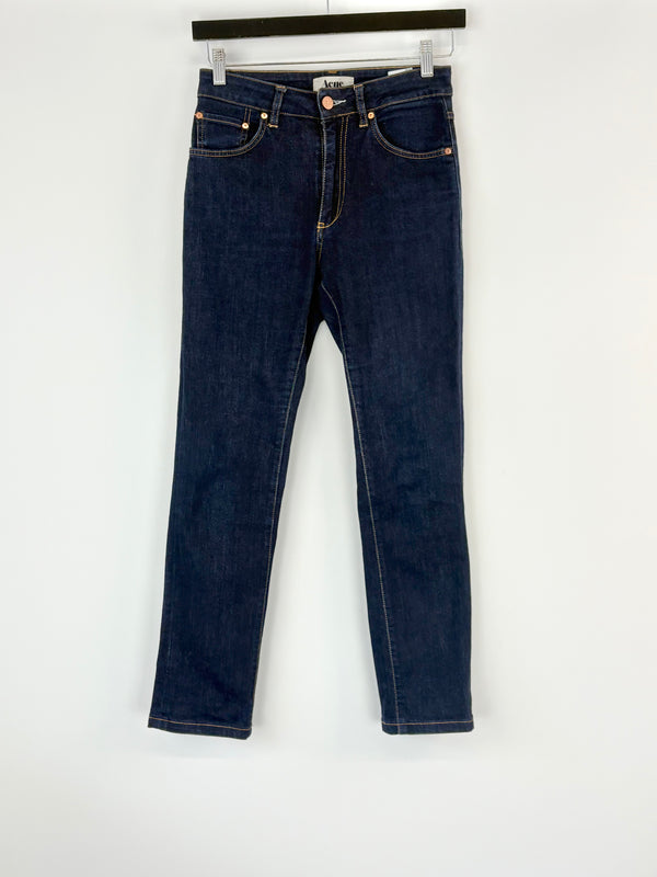Acne Indigo 'Needle Raw' Skinny-Fit Denim Jeans - W28