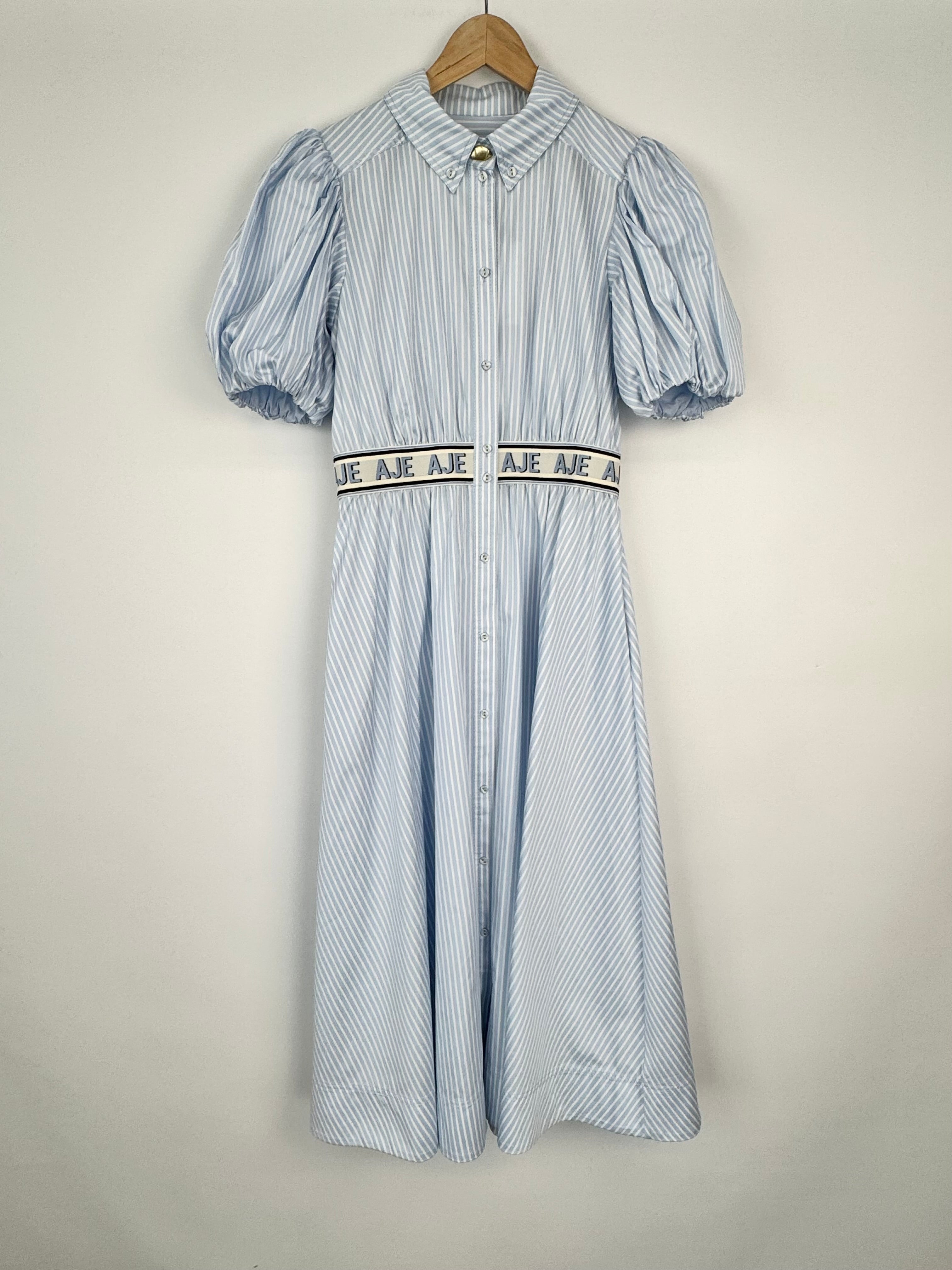 Aje Muted Sky 'Harling Logo' Midi Dress NWT - AU10