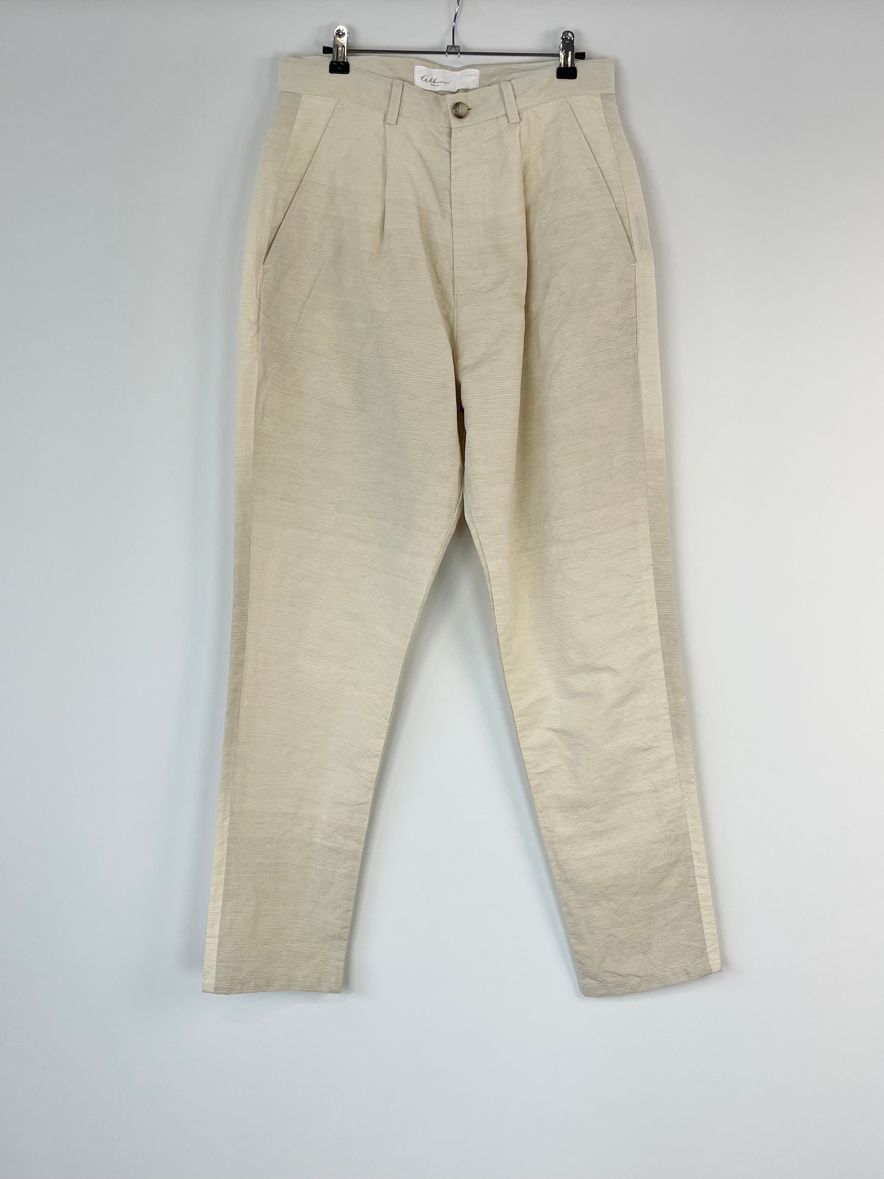 Album Paris Ecru Linen-Blend Wild Pant