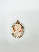 Cameo pendant on a white background