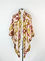 Charlotte Simmonds Dusty Rose Silk & Felt Scarf