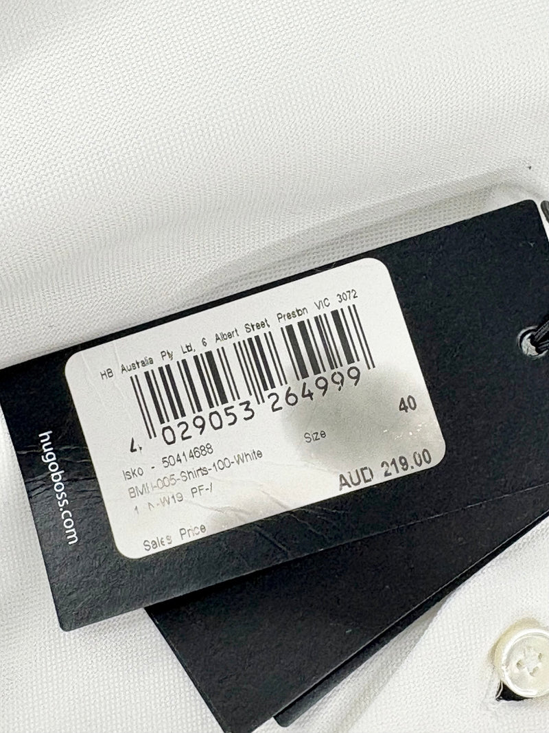 Boss Hugo Boss White Slim-Fit Shirt - 40
