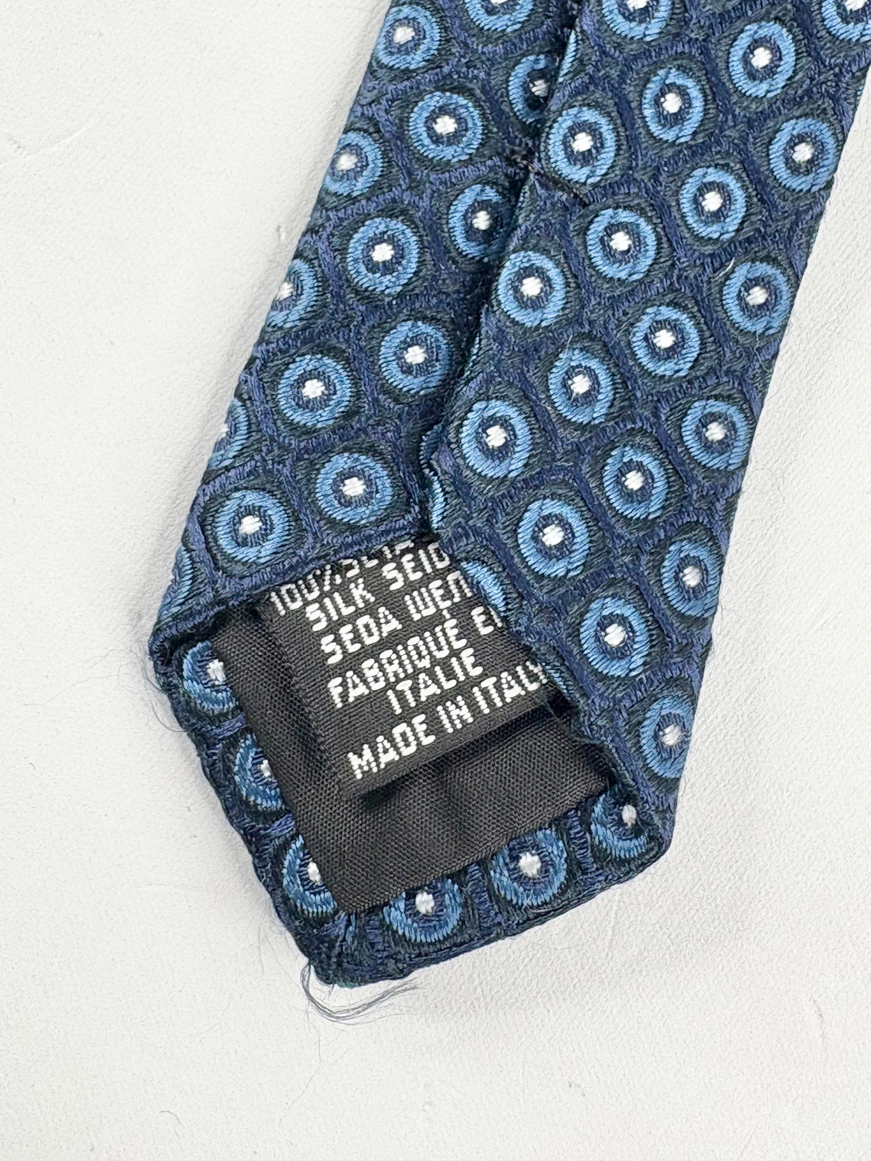 Boss Hugo Boss Navy Blue Silk Target Pattern Tie