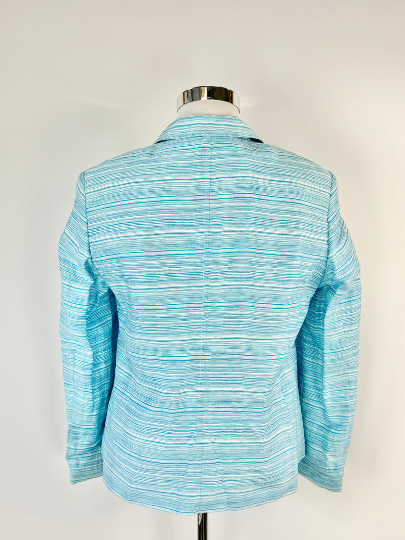 Eugen Klein Turquoise Linen Blend Blazer NWT - AU14/16