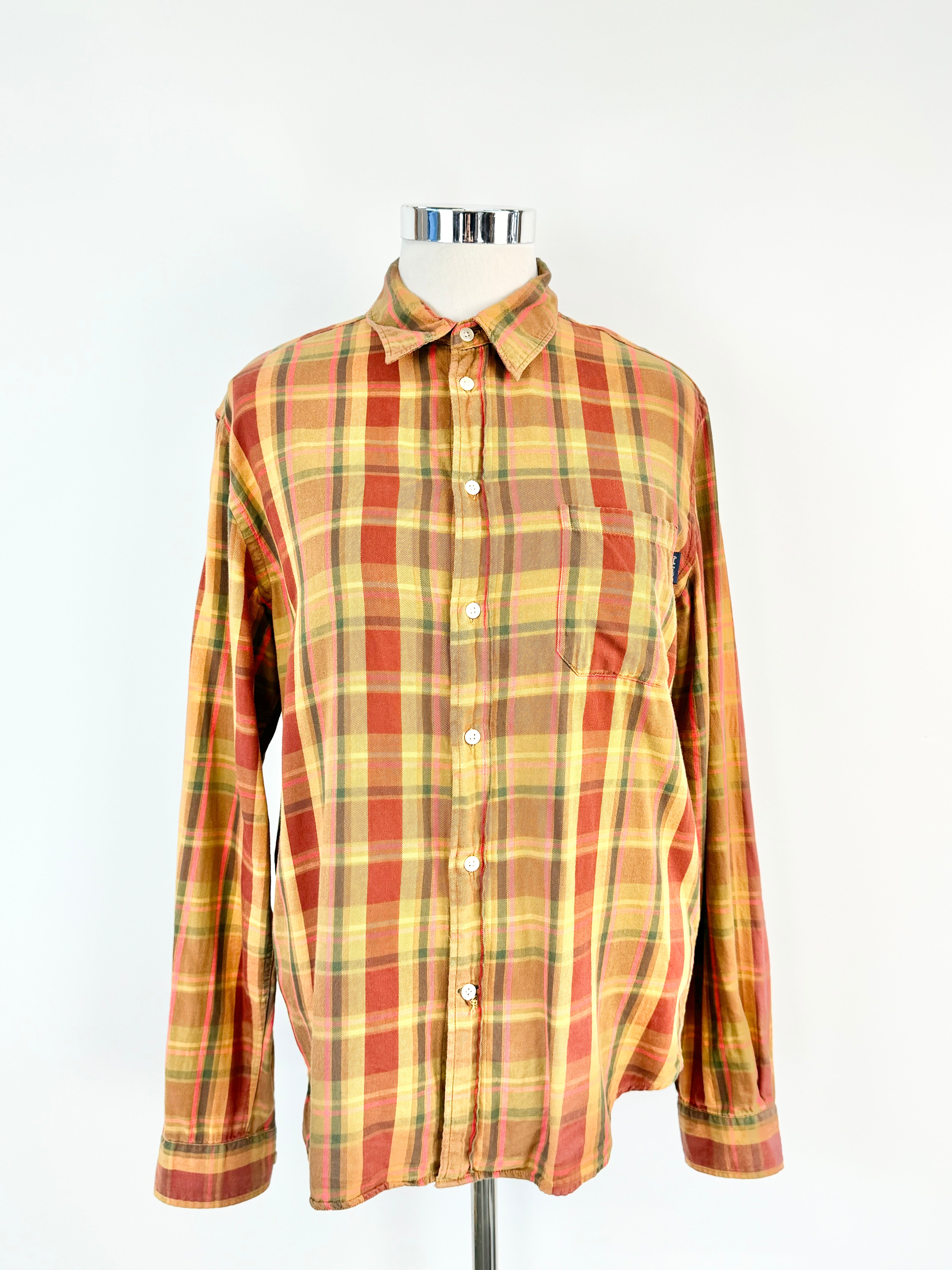 Paul Smith Rust Plaid Shirt - XL