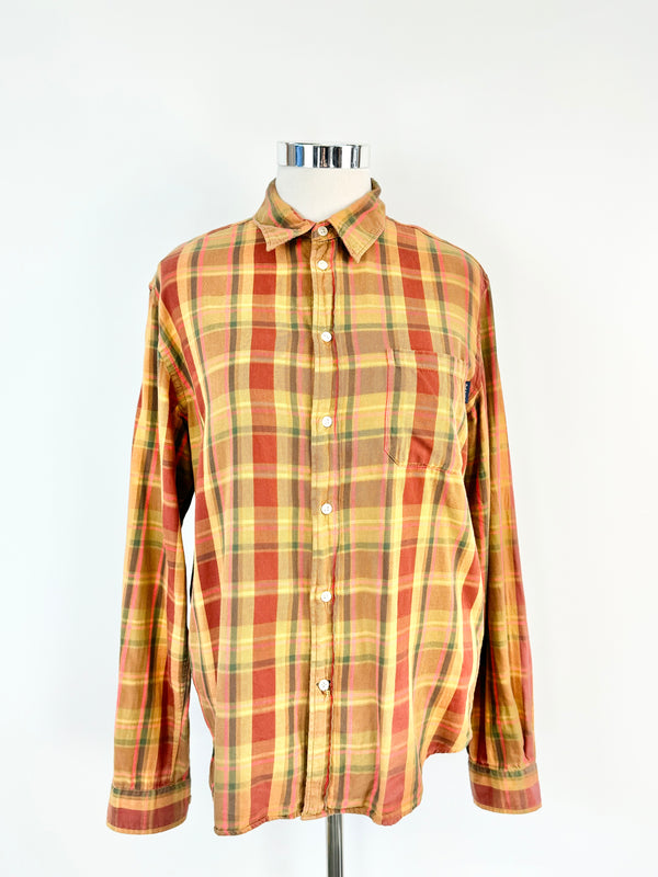 Paul Smith Rust Plaid Shirt - XL