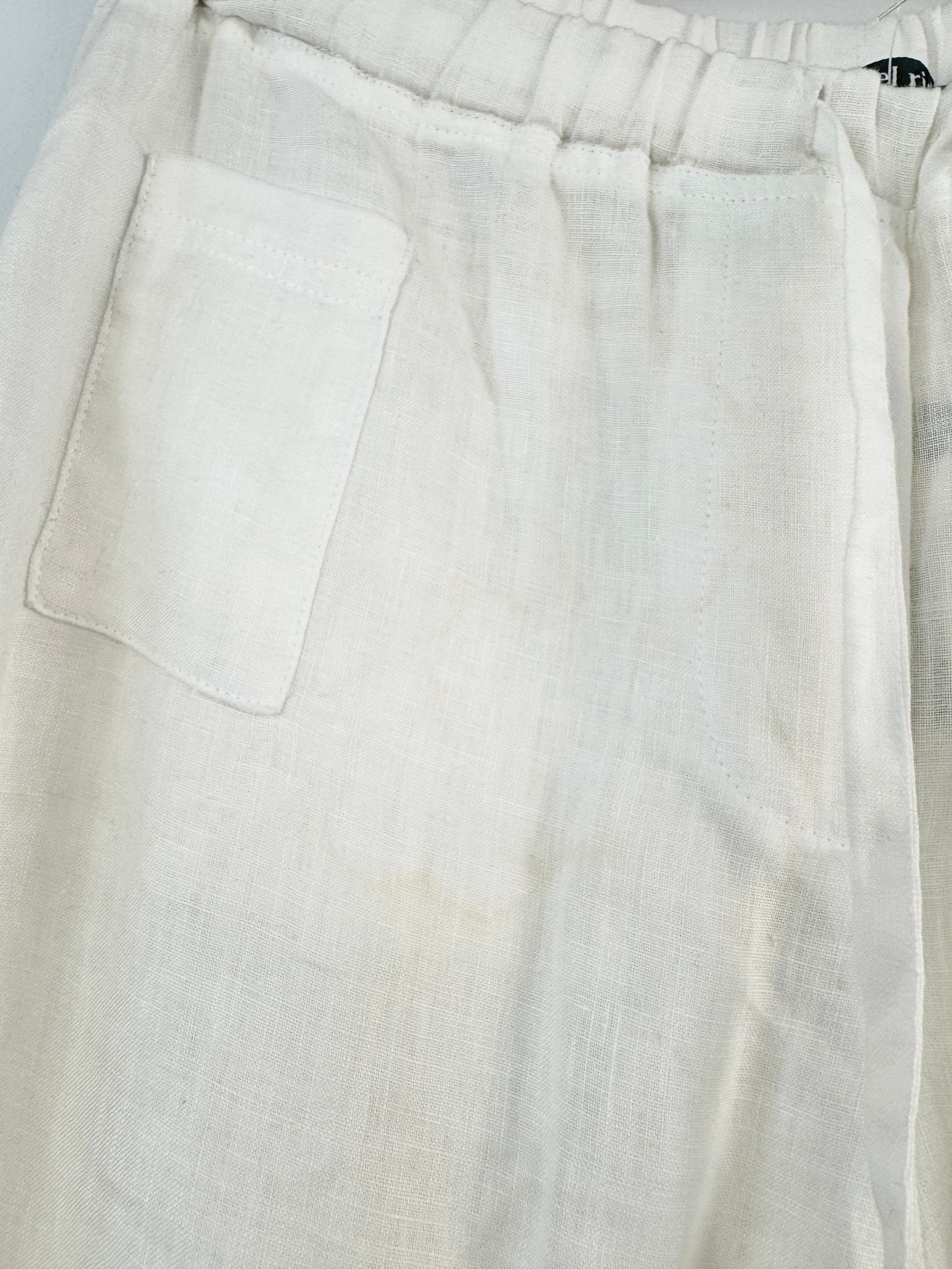 Michael Ridley White Linen 3/4 Pants - AU8