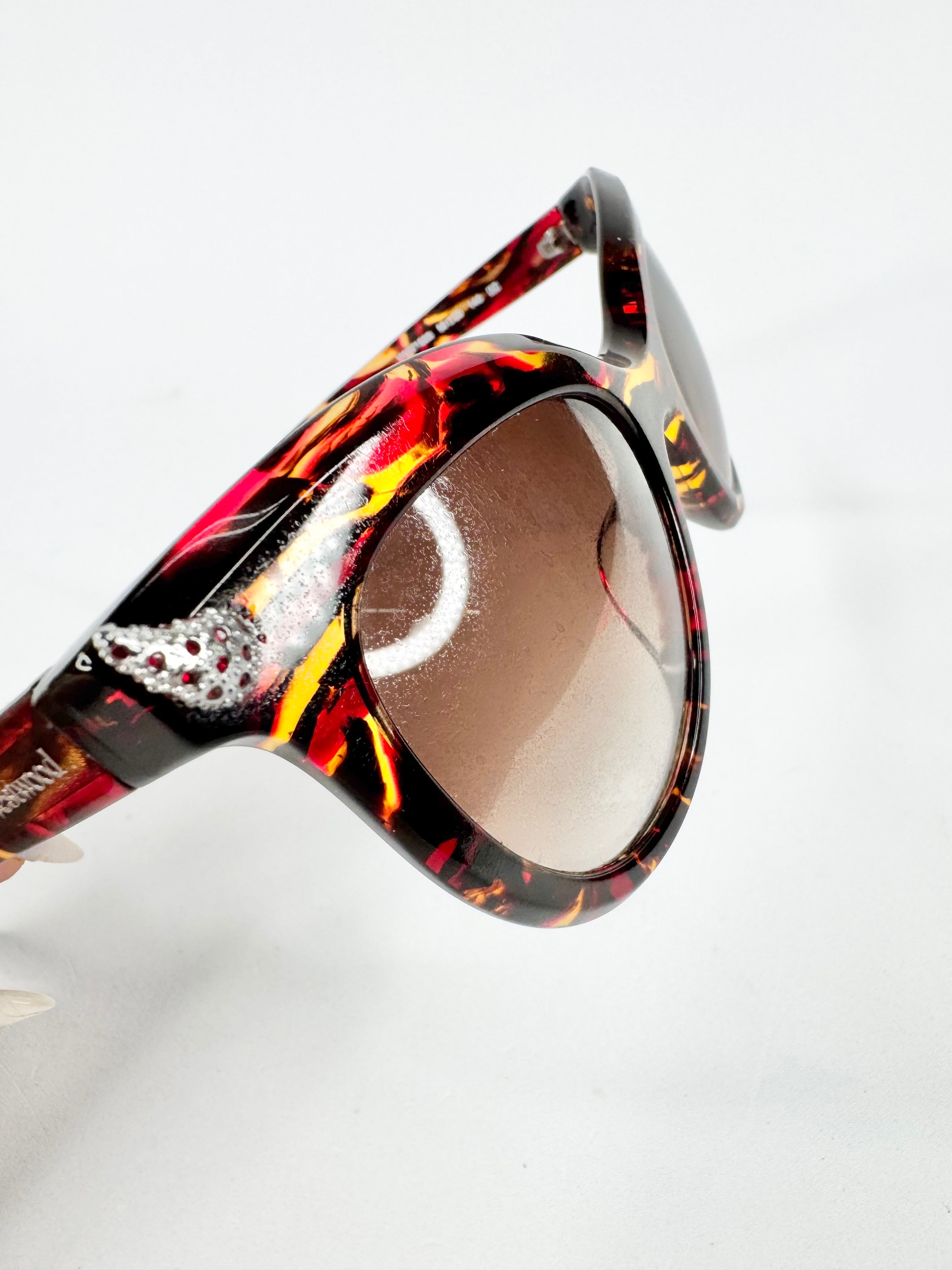 Vivienne Westwood 'Crystal Horn' Tortoiseshell Sunglasses