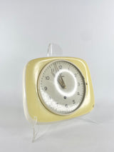 Vintage Junghans Butter Yellow Ceramic German Clock