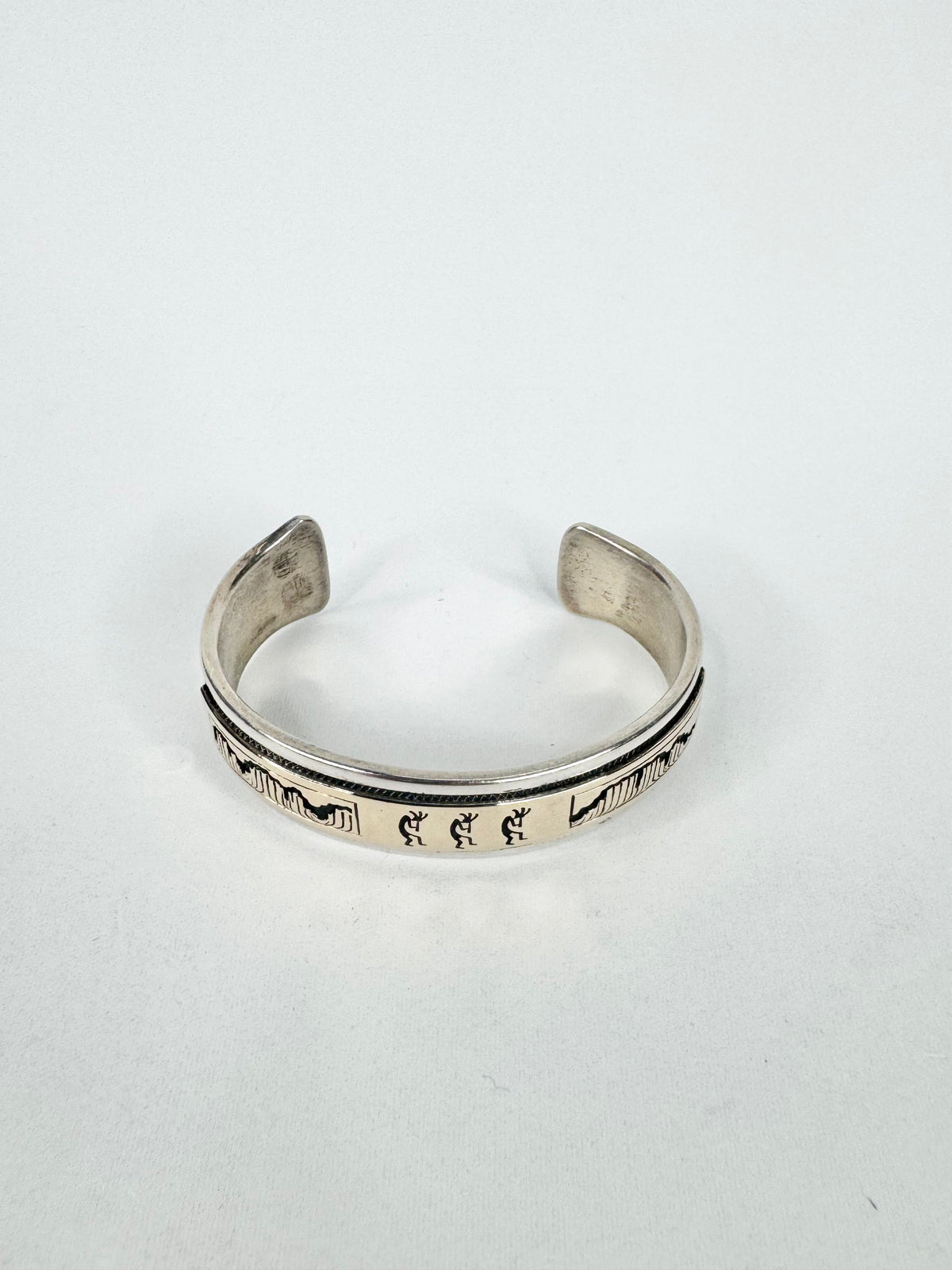 Silver & 14ct Gold Navajo Bangle