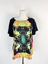 Cavalli Class Seahorse & Pattern Buttoned Top - AU10