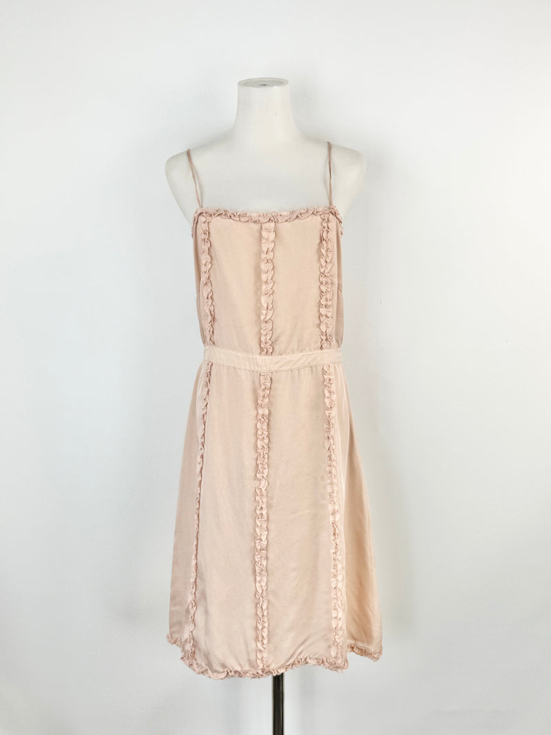 Little Joe Coral Peony Frill Dress - AU10