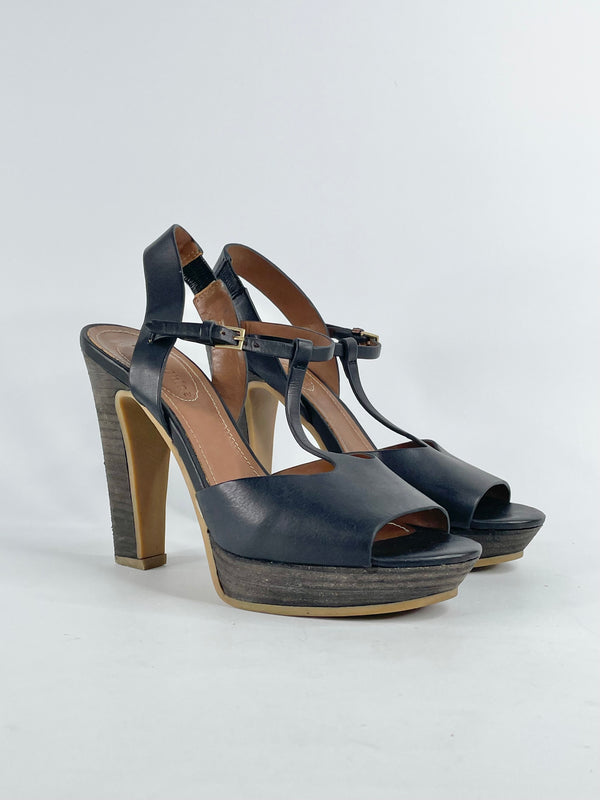 See By Chloé Black Smooth Leather Sandals - EU39