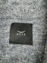 Husk Stone Grey Wool Asymmetrical Cardigan - AU12