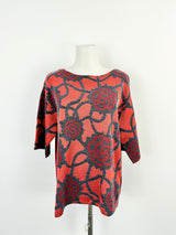 Dries van Noten Red Rose Knitwear Top - AU6/8