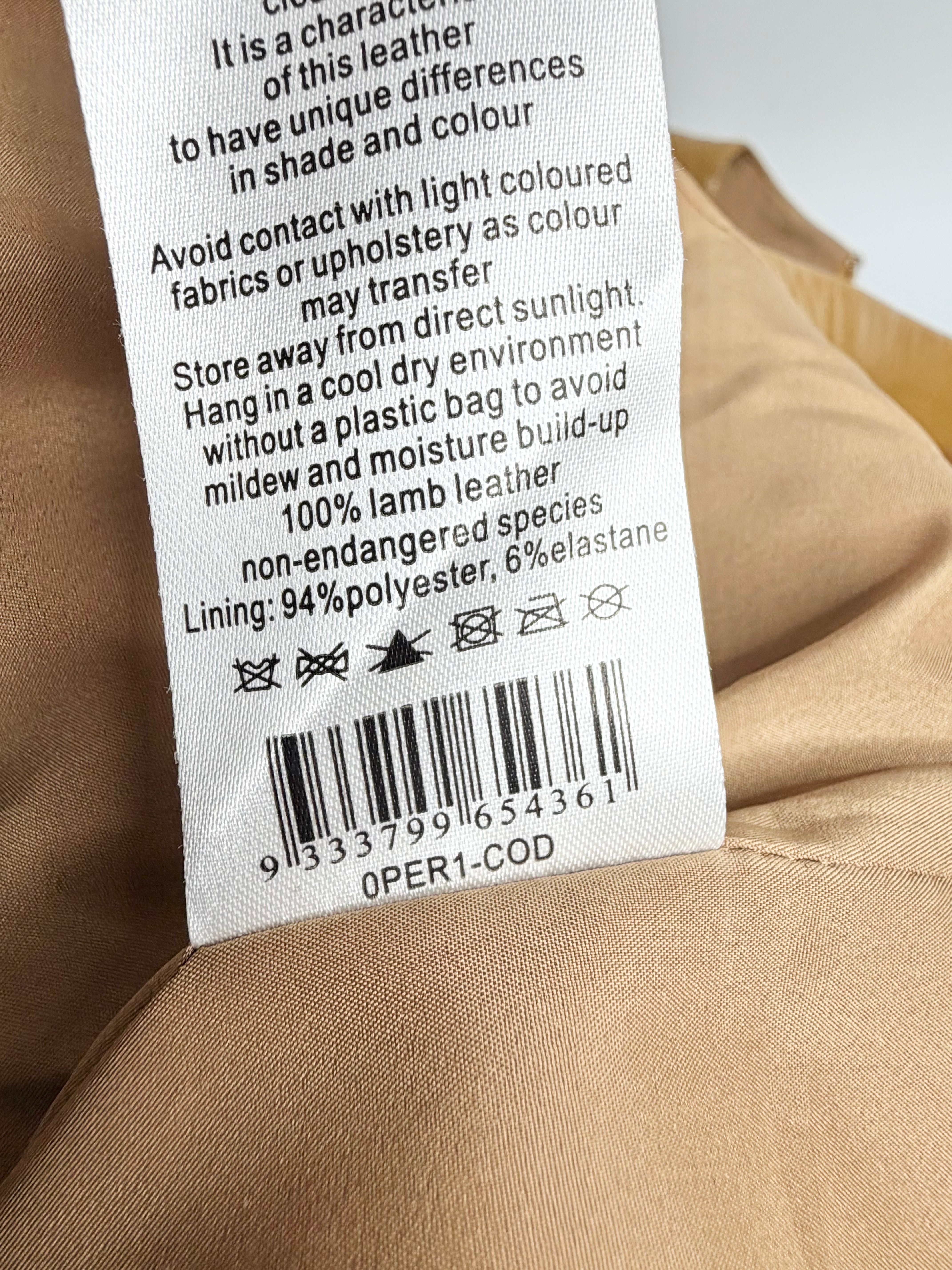 Camilla & Marc Ochre Leather ‘Nikita’ Gown NWT - AU14