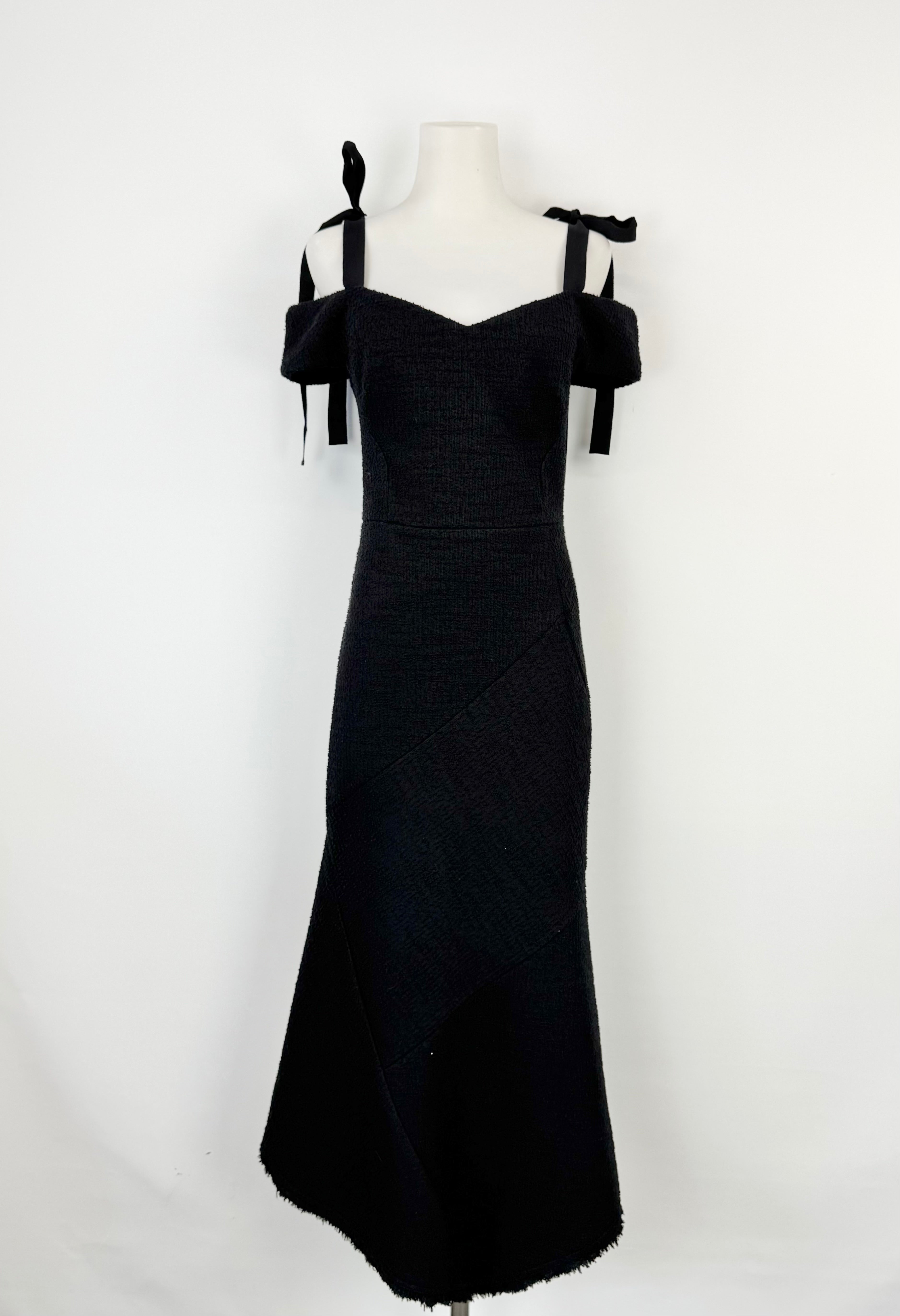 Rebecca Vallance Structured Black Woven Gown - AU10