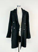 Massimo Dutti Black Tweed Coat - AU10