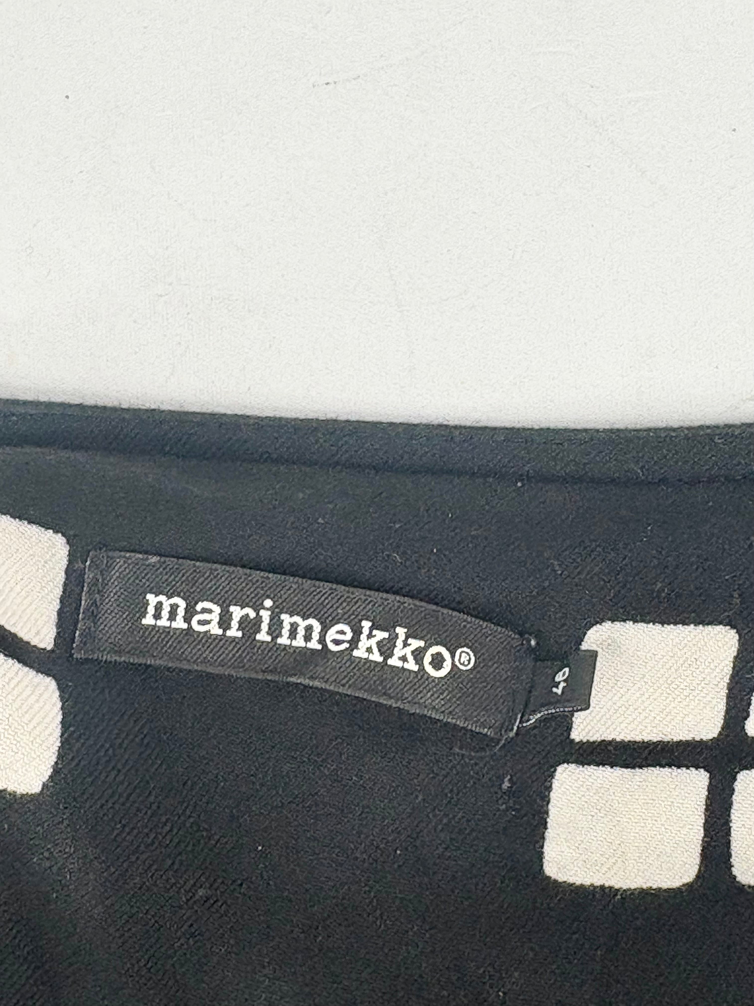 Marimekko Black & White 'Okenni' Shift Dress - AU18/20