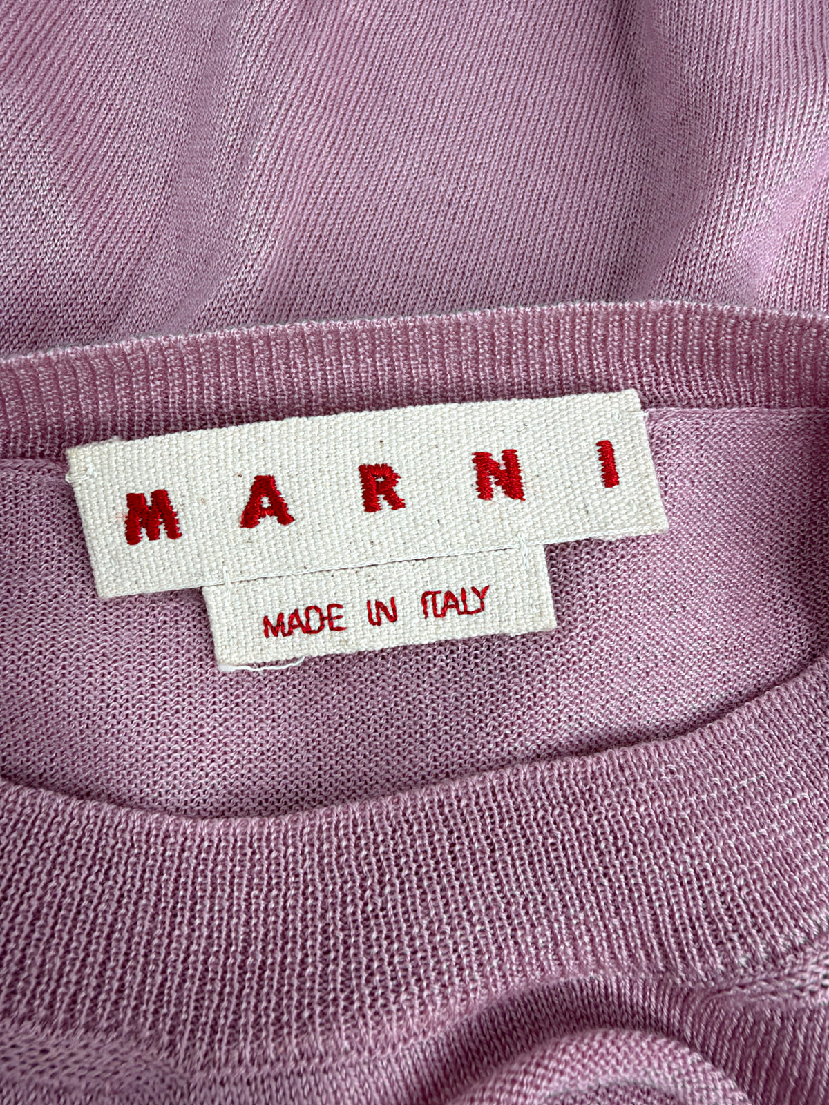 Marni Dusty Pink Cut Out Wool & Silk Top - AU10