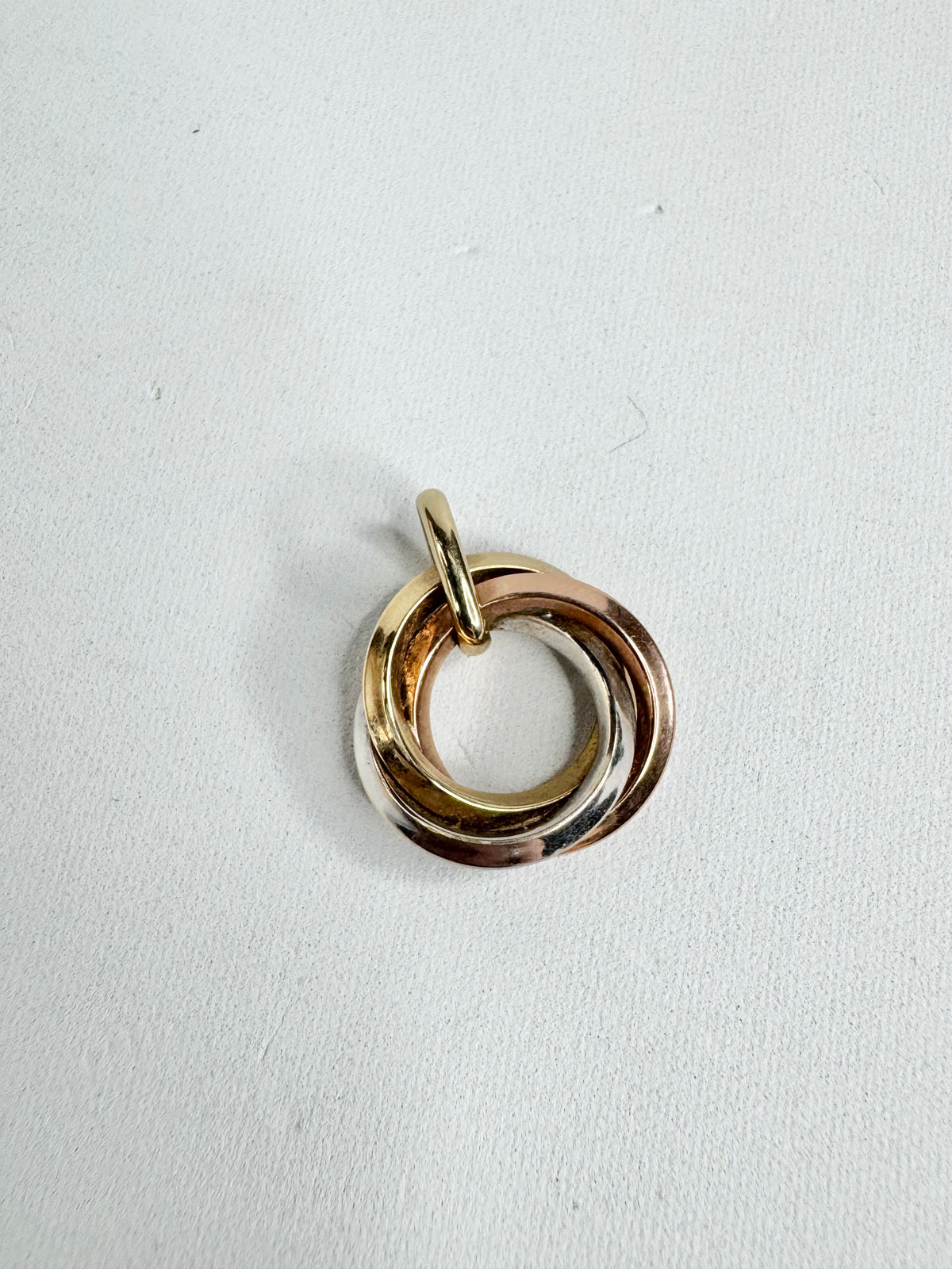 9ct Gold & Cubic Zirconia Pave Circle Pendant