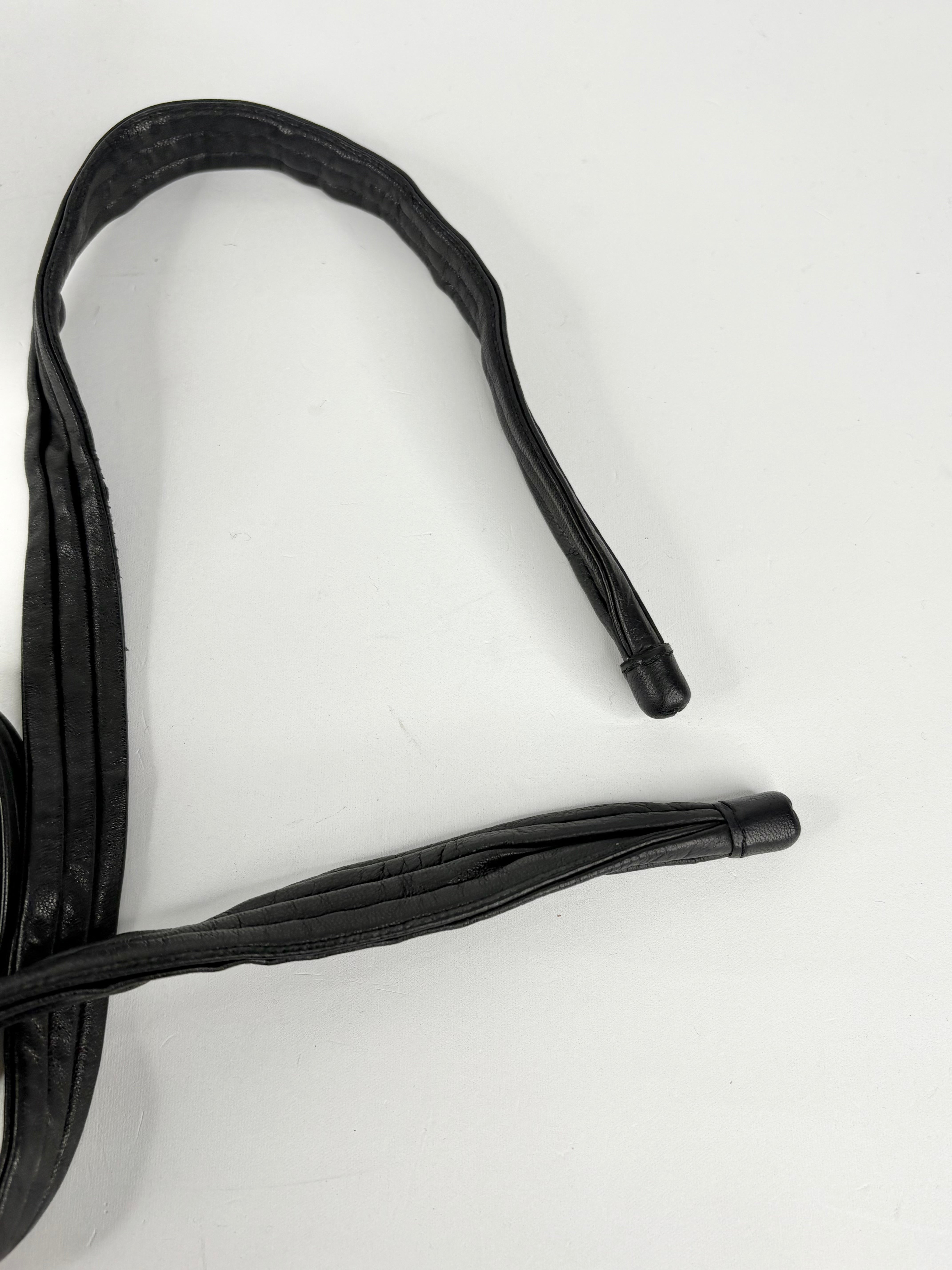 Loewe Black Leather Leg-Tie Sandals - EU39
