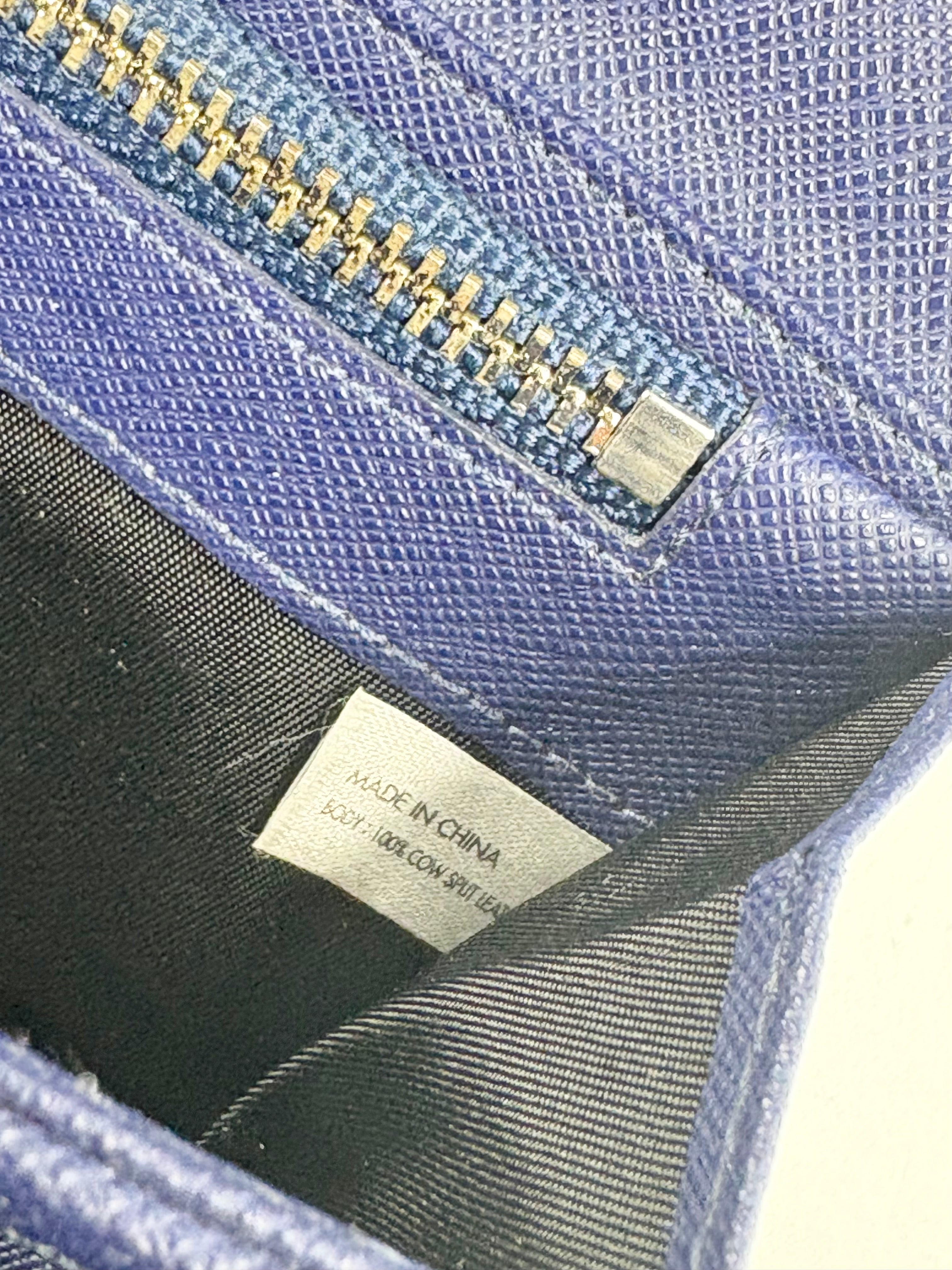 Calvin Klein Indigo Leather Trifold Wallet