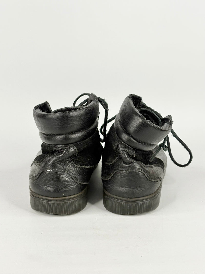Christian Kimber for Harrolds Black Leather High-Top Sneakers - EU43