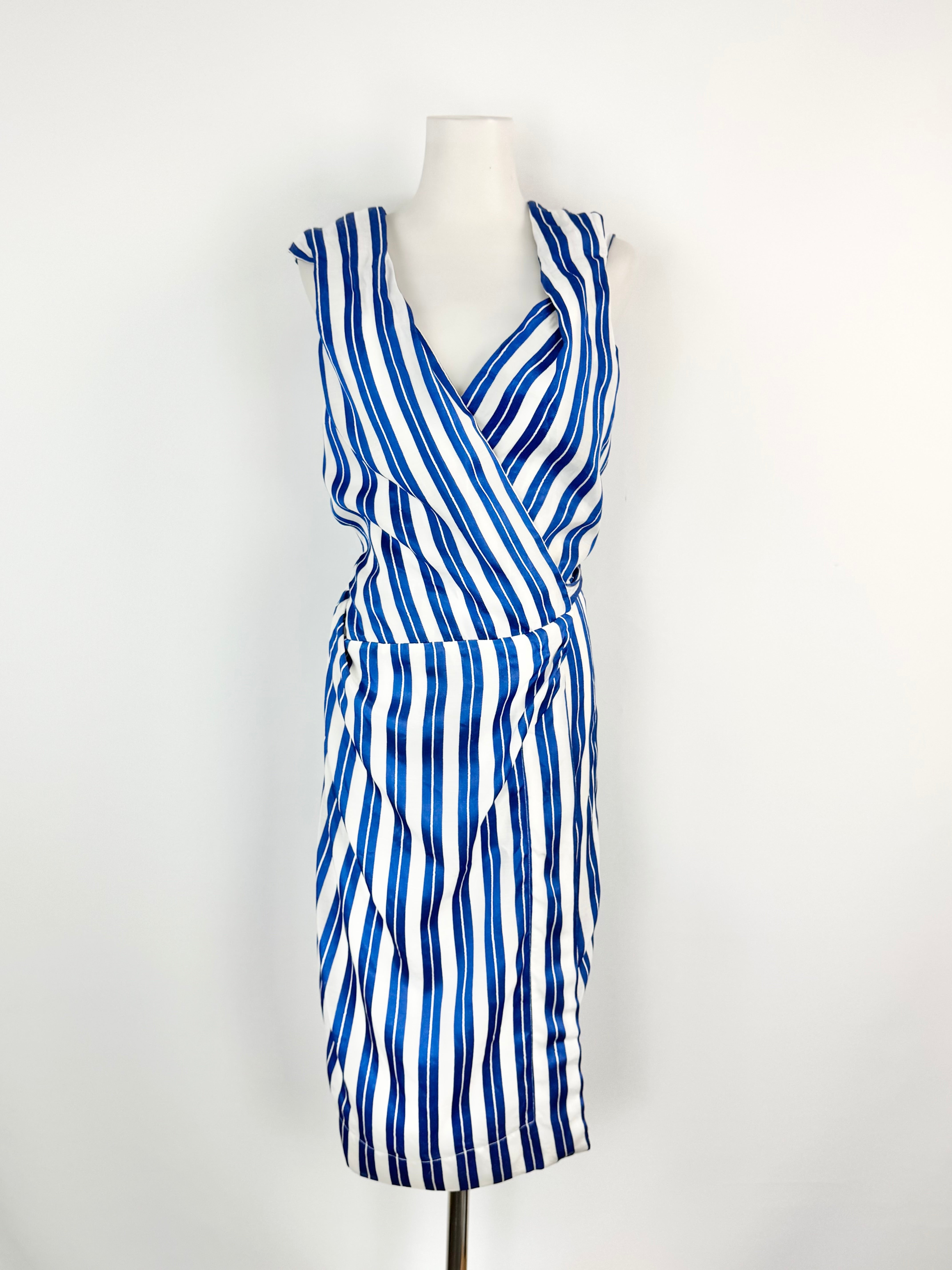 Vivienne Westwood Red Label Blue & White Striped Dress - AU10
