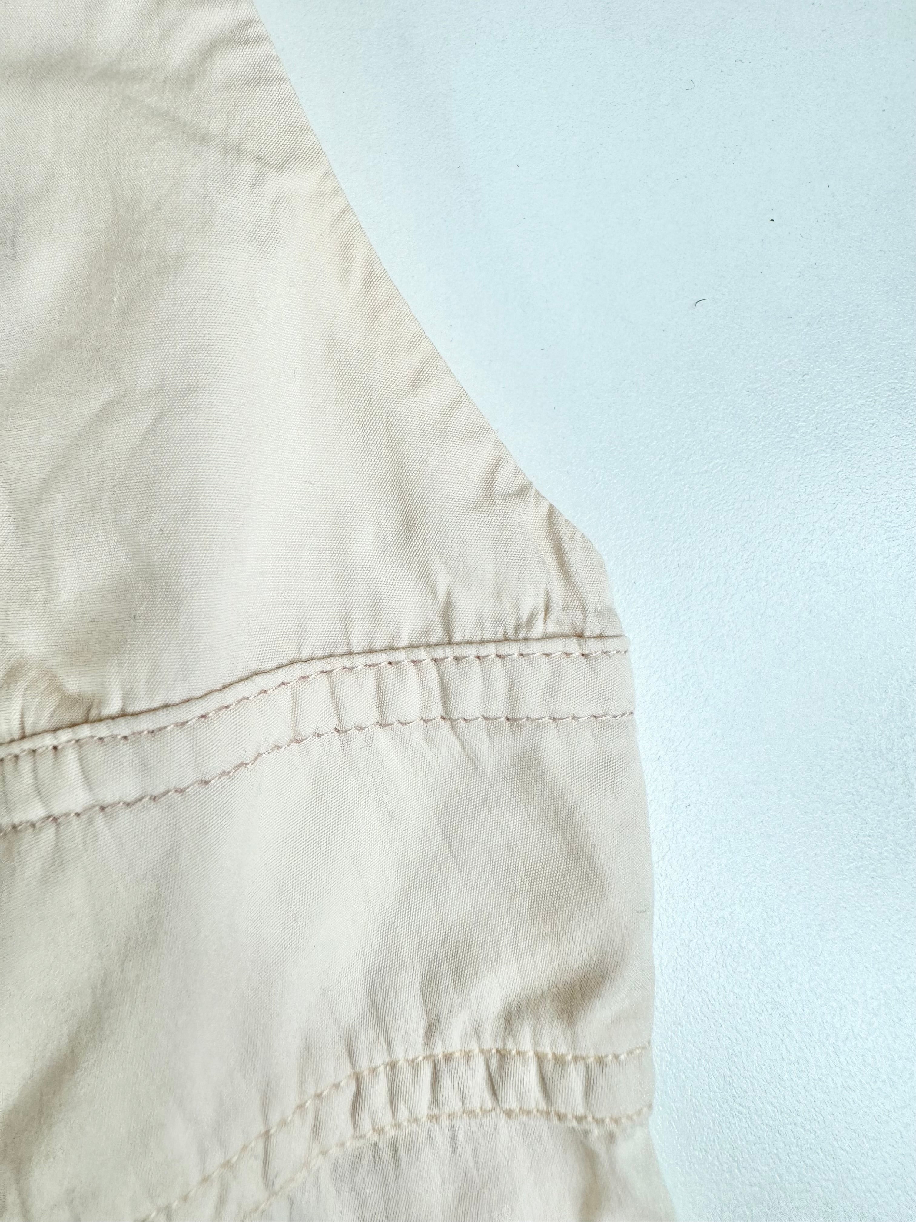Vintage 2002 Chanel Apricot Pastel Sleeveless Cotton & Silk Jumpsuit - AU6/8