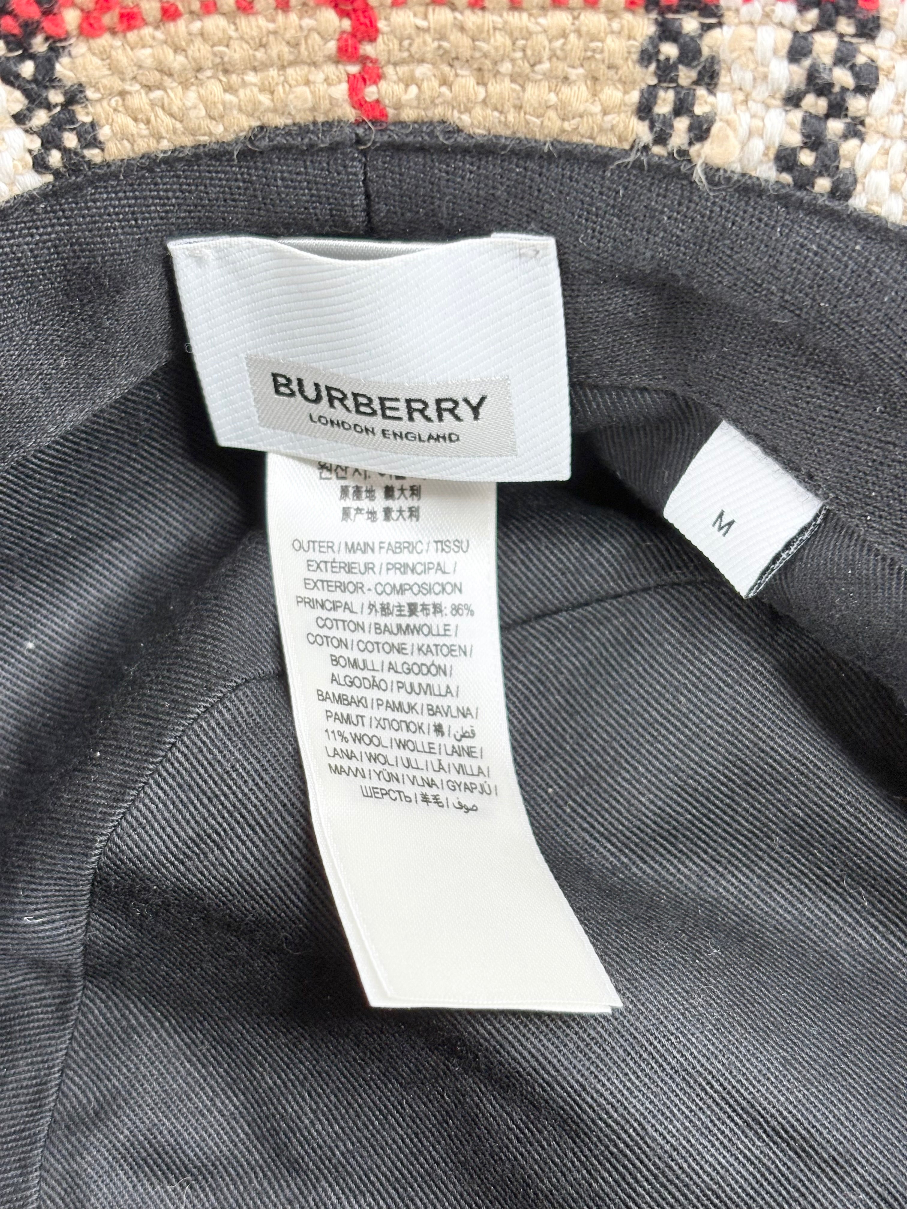 Burberry Vintage-Check Bouclé Bucket Hat
