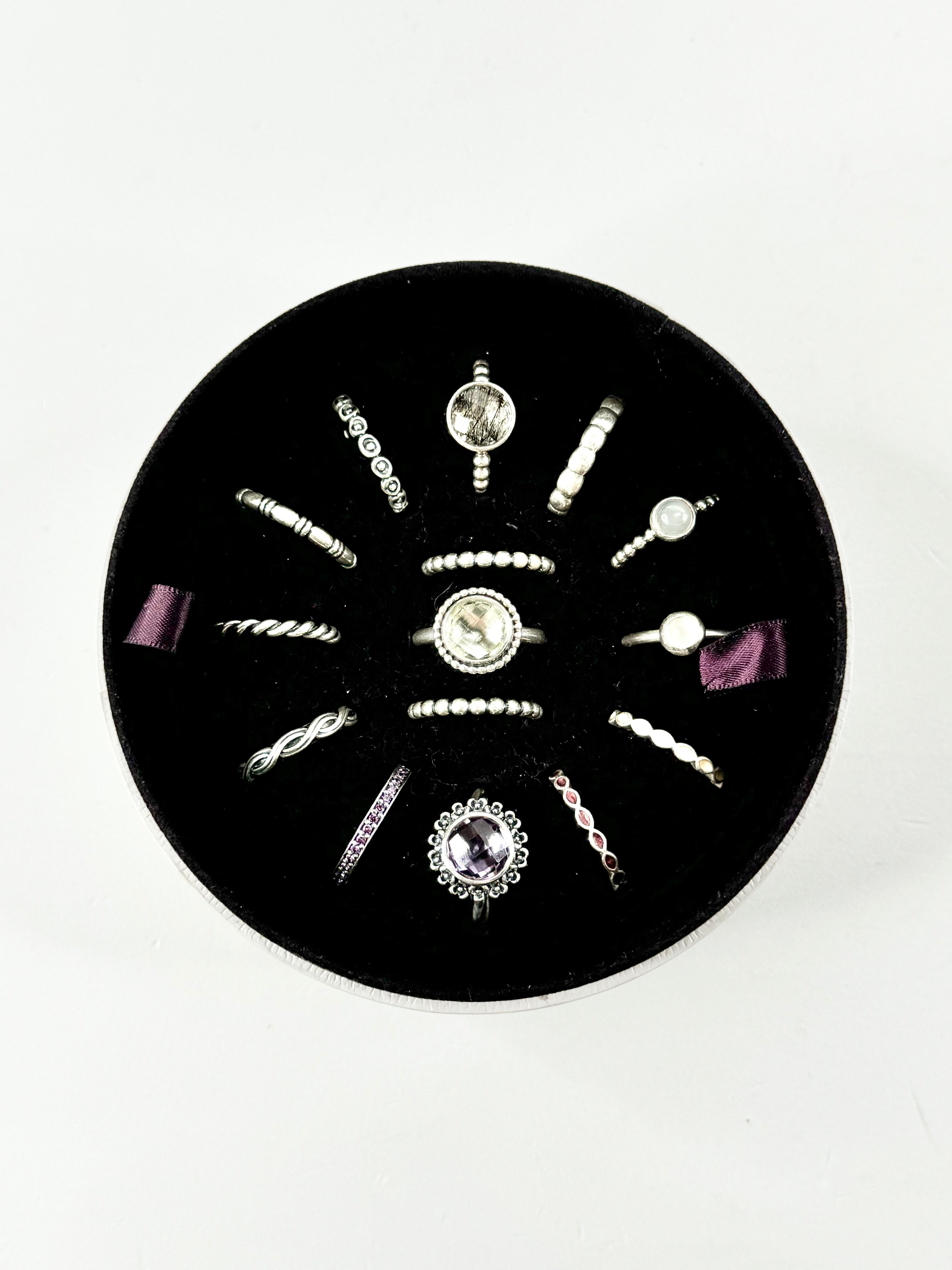 Pandora Set of 15 Silver Rings