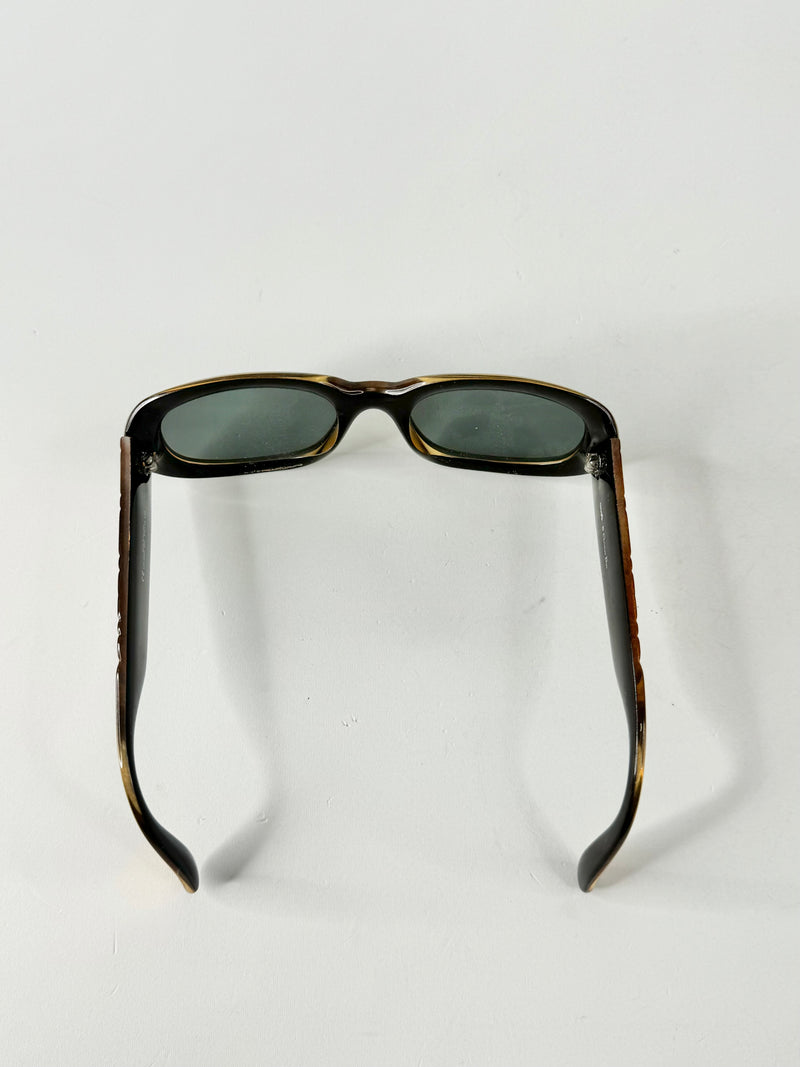 Christian Dior Optyl Gold Bifocal Prescription Rectangular Sunglasses