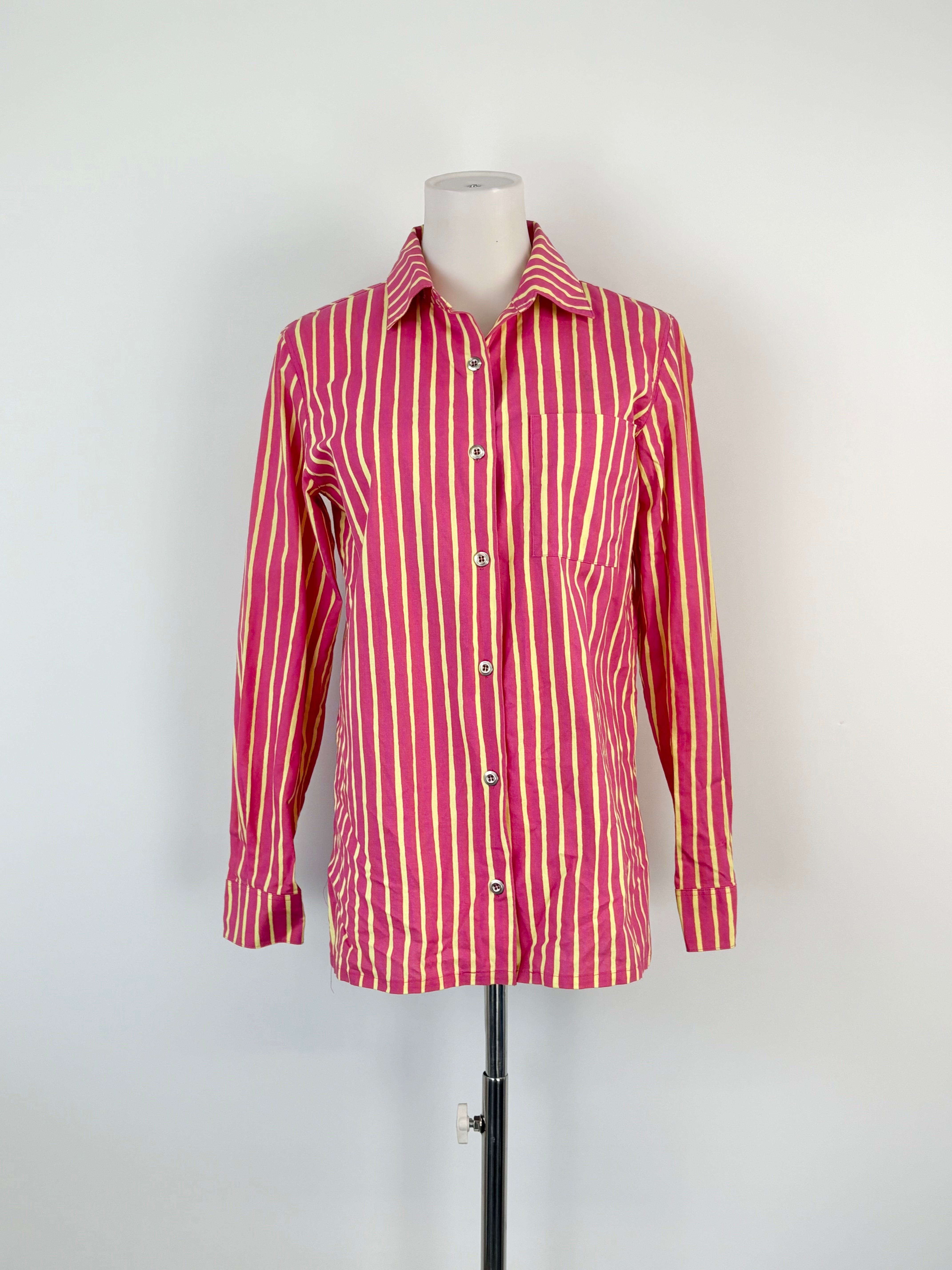 Marimekko Fuchsia & Yellow Striped 'Leidi' Shirt - AU8