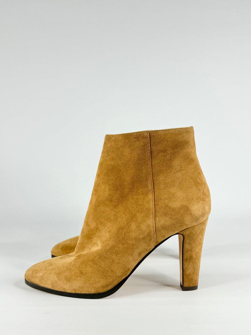 Jimmy Choo Camel Suede Ankle Boots - EU37.5