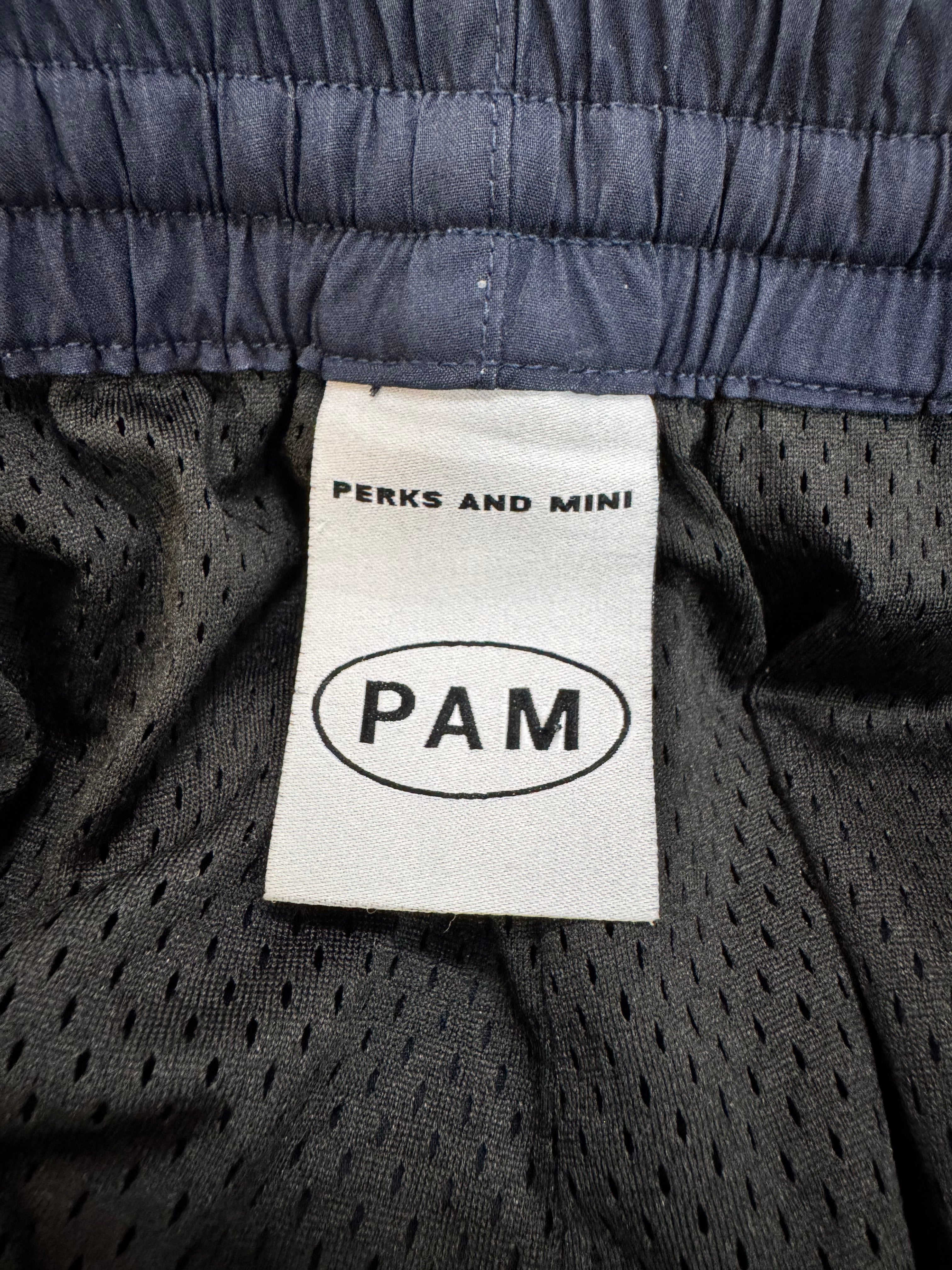 P.A.M Navy Blue Pink Embroidered Tracksuit Pants - AU14