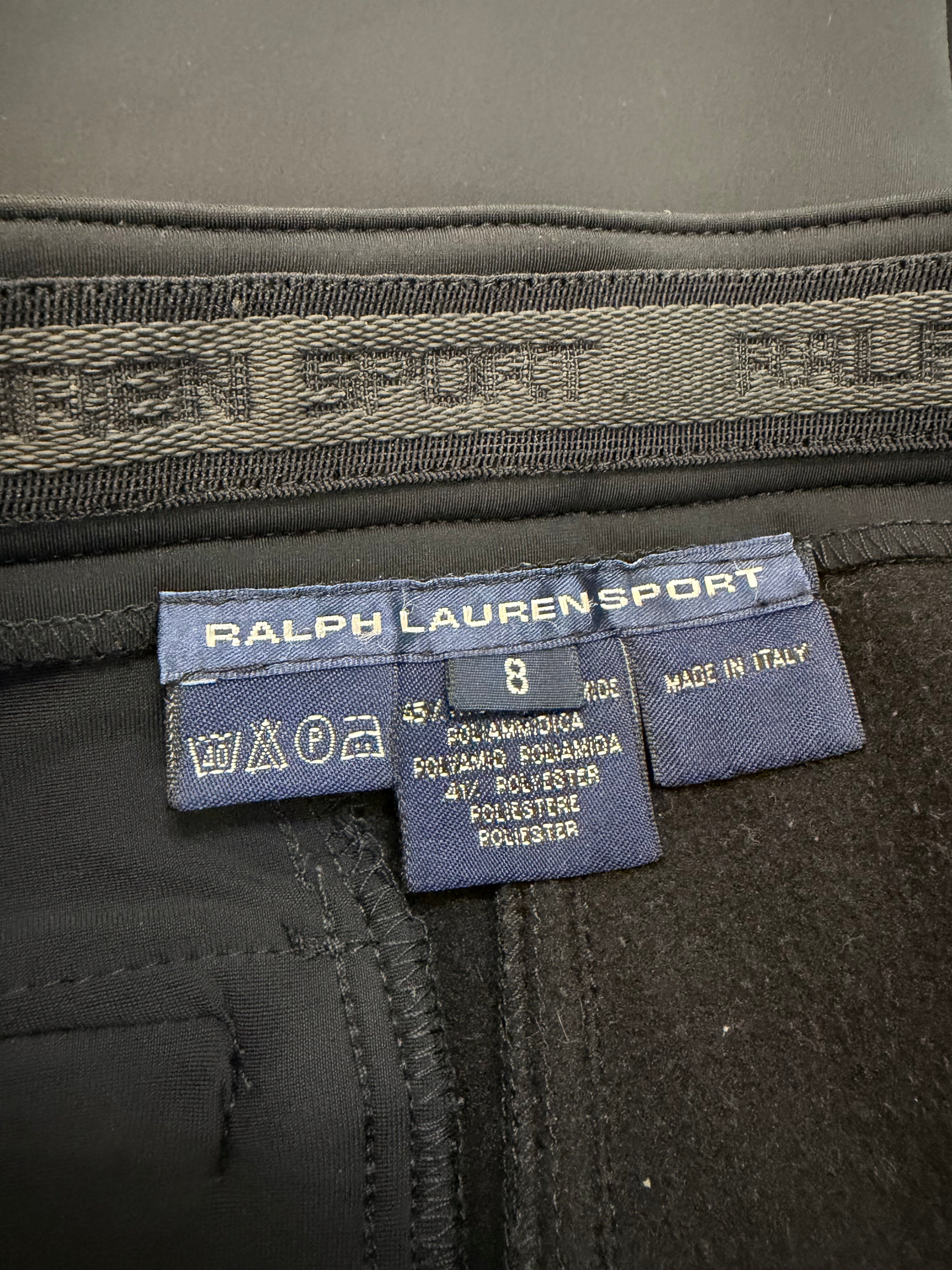 Ralph Lauren Black Burgundy Patch Flared Slacks - AU8/10