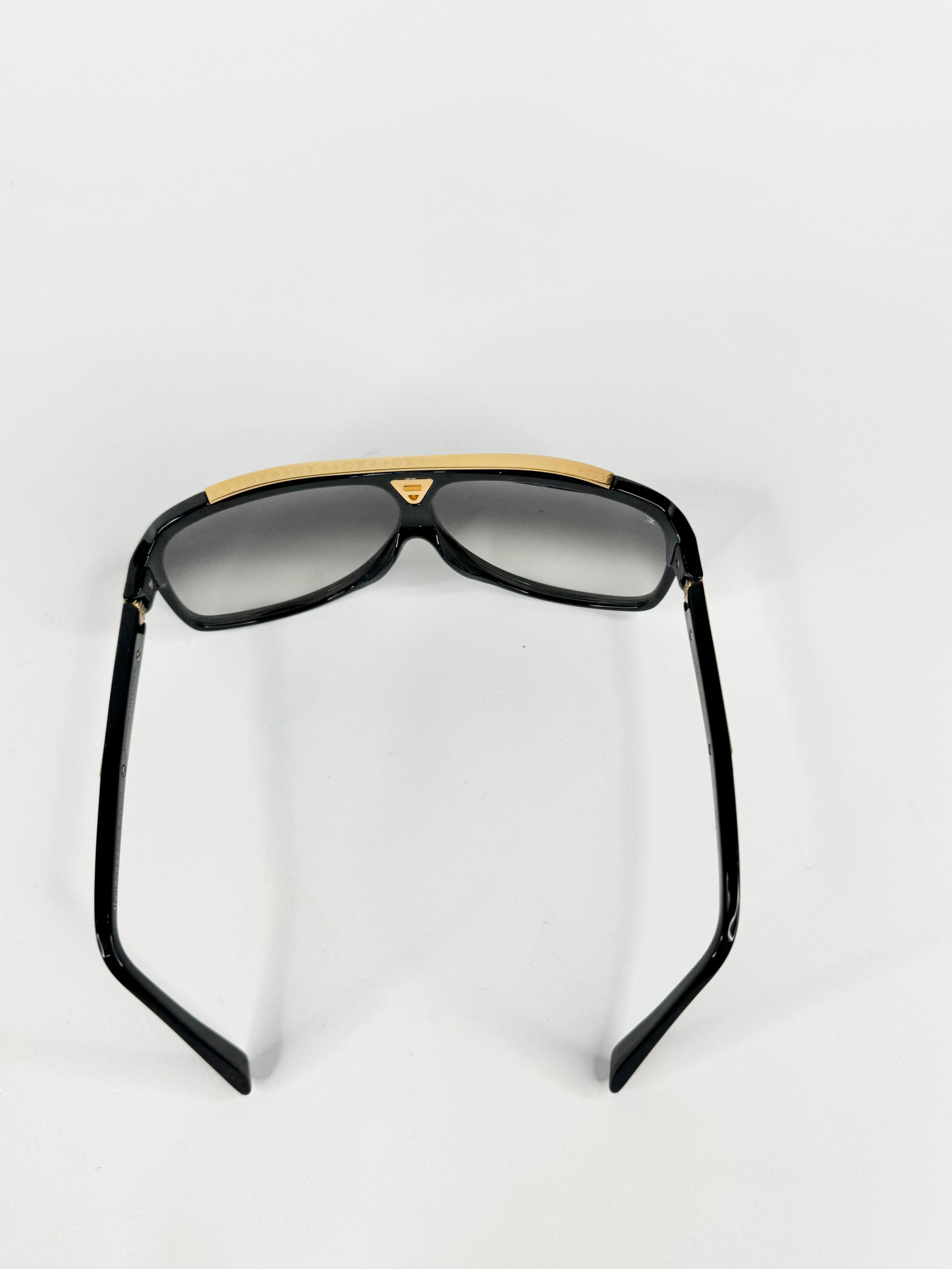 Louis Vuitton Black & Gold 'Evidence' Square Sunglasses