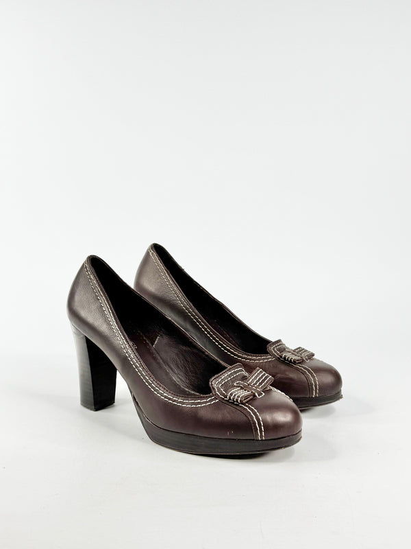 Jo Mercer Coffee Bean Pumps - EU40
