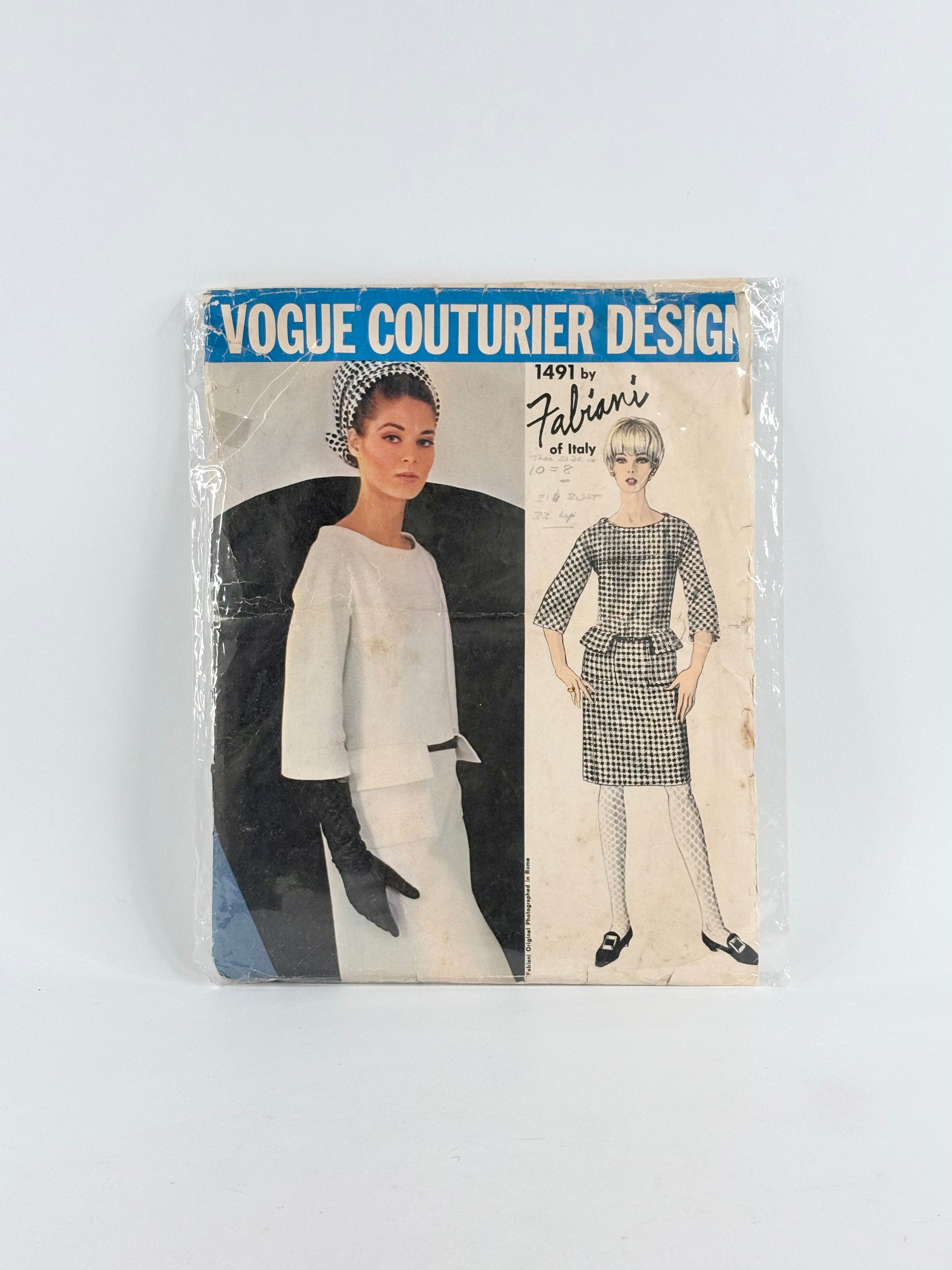 Vogue Couturier Design Fabiani Dress: No. 1491 - Size 10