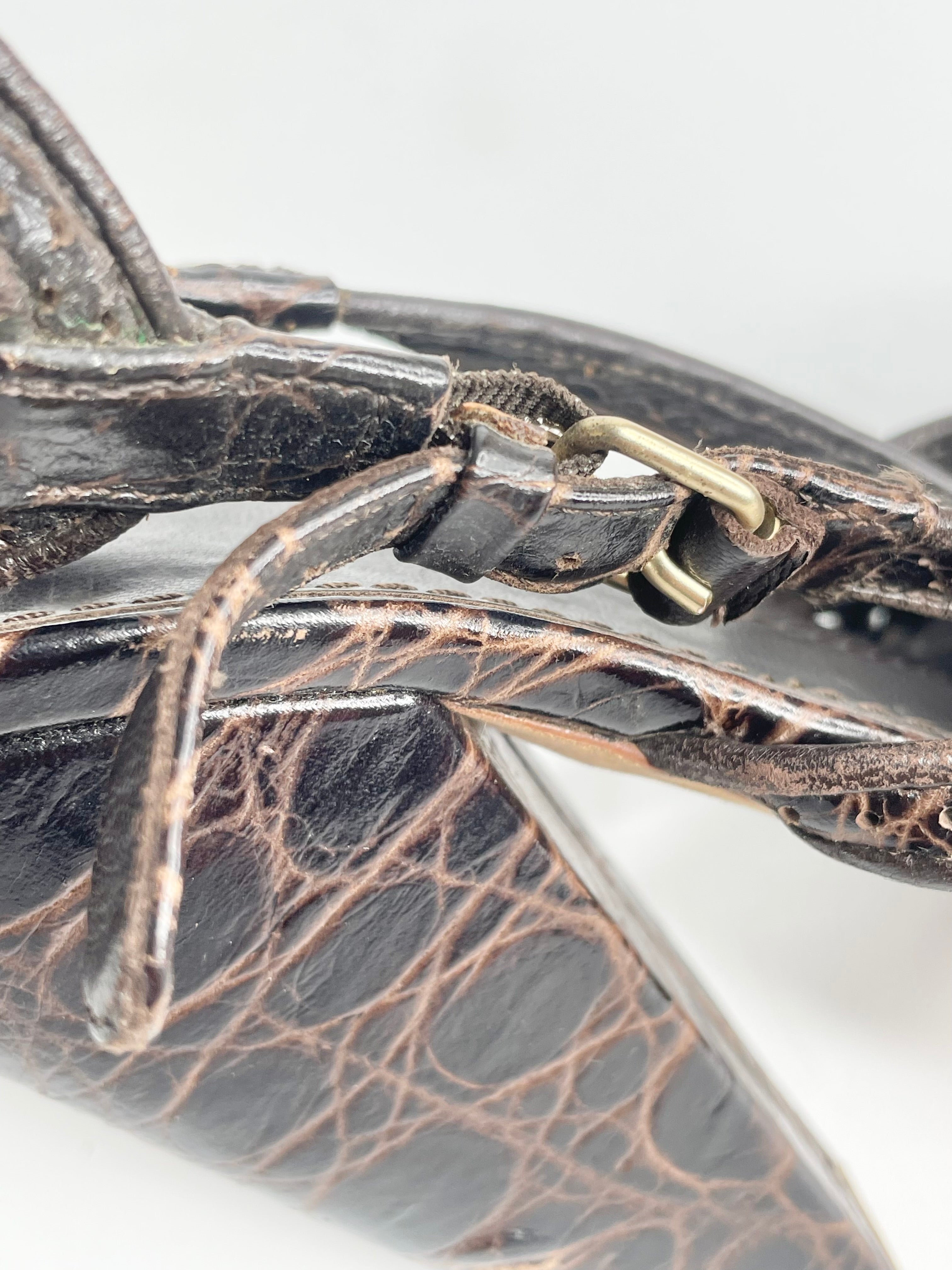 Givenchy Brown Leather Textured Cross-Strap Open Toe Sandals - EU39
