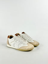 Hogan White & Cream Memory Foam Sneakers - EU35