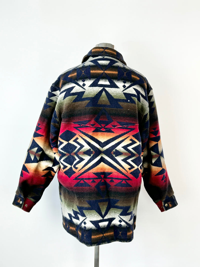 Pendleton Aztec Patterned Wool Coat - L