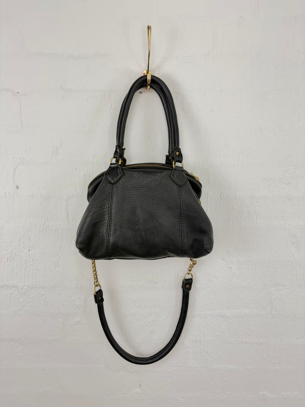 Deadly Ponies Grained Leather Shoulder Bag