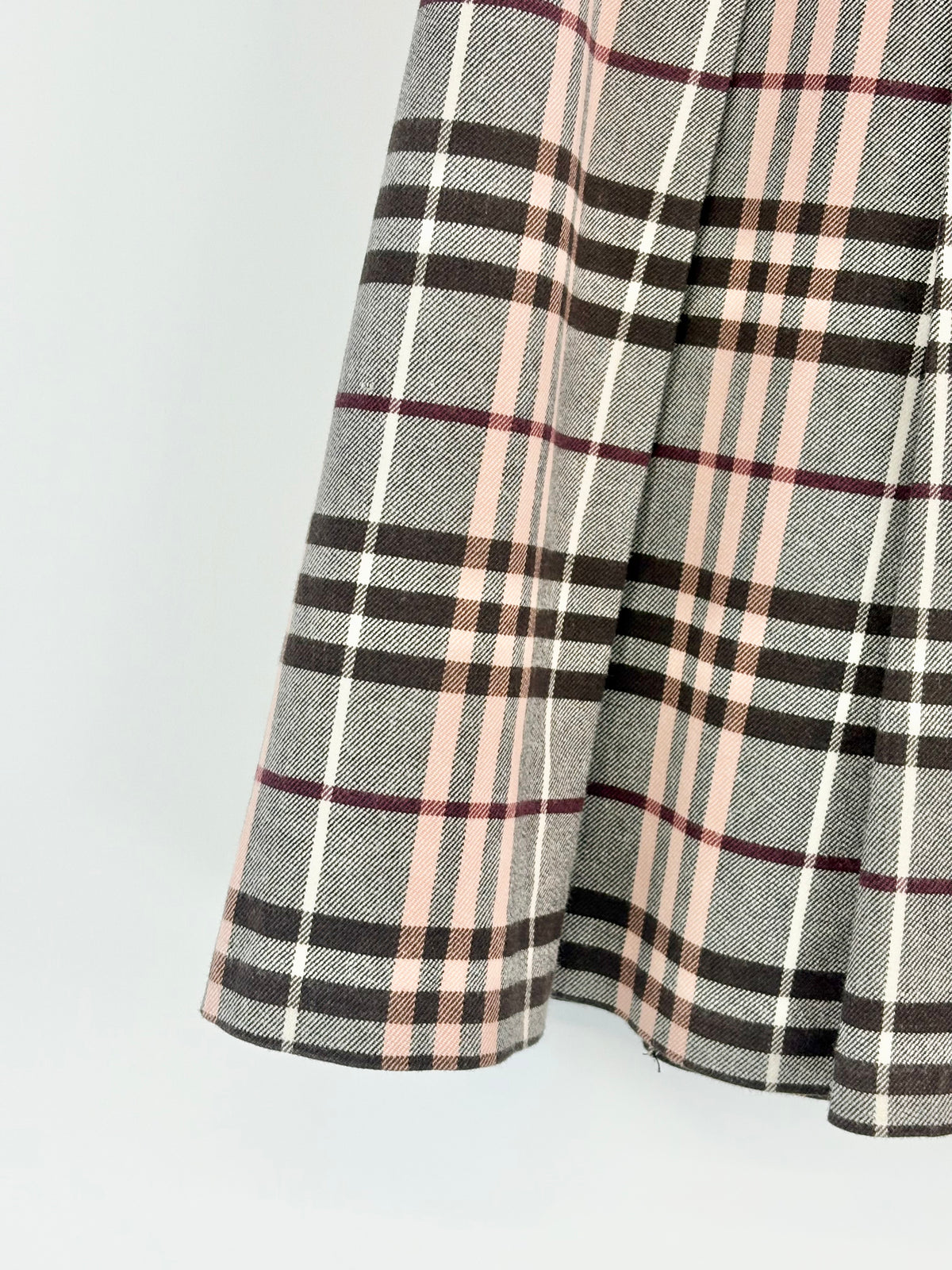 Burberry London Blue Label Multicolour Check Pleated Skirt - AU8